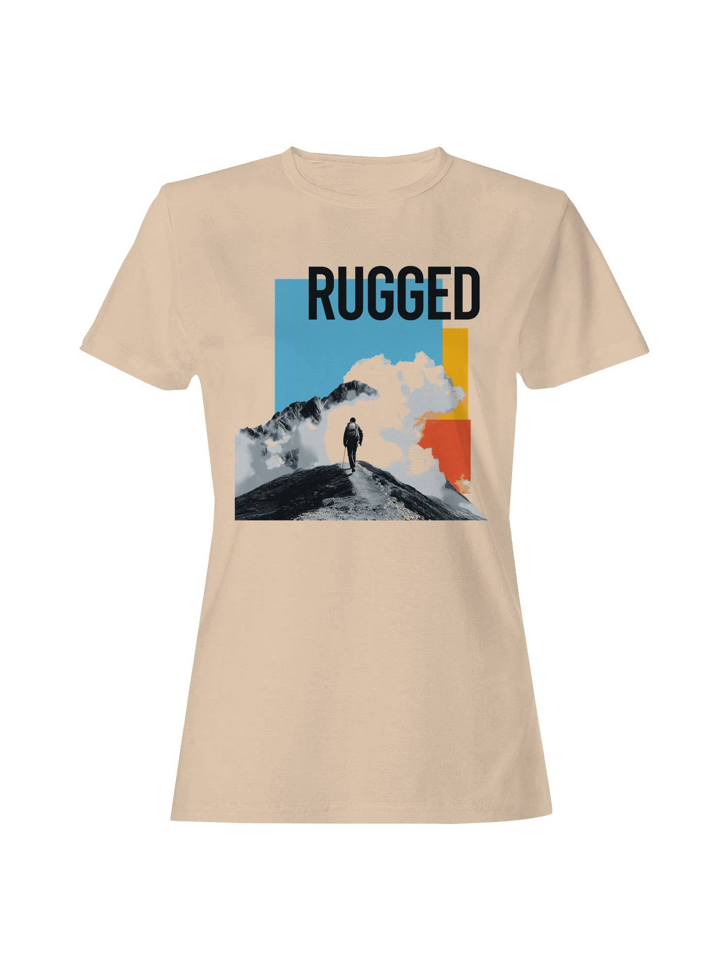 Rugged Mountain Adventure Design Women's T-Shirt Hoodie, Sweatshirt | PodTeesHub.com