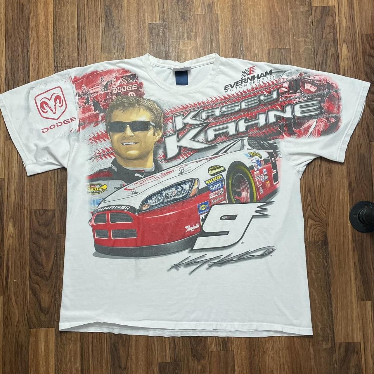 Vintage Nascar Aop Shirt Kasey Kahne White 2xl Used 2007 T-Shirts, Hoodie, Sweatshirt