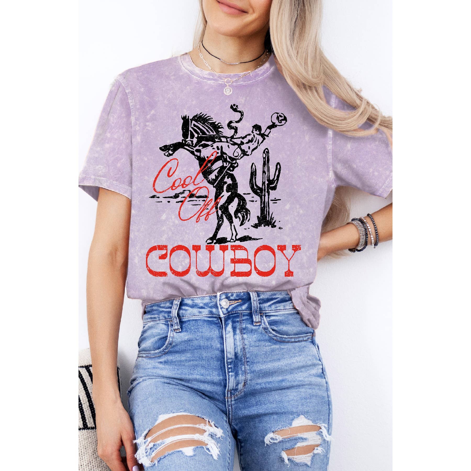 Cool Off Cowboy Mineral Wash T Shirt Hoodie, Sweatshirt | PodTeesHub.com