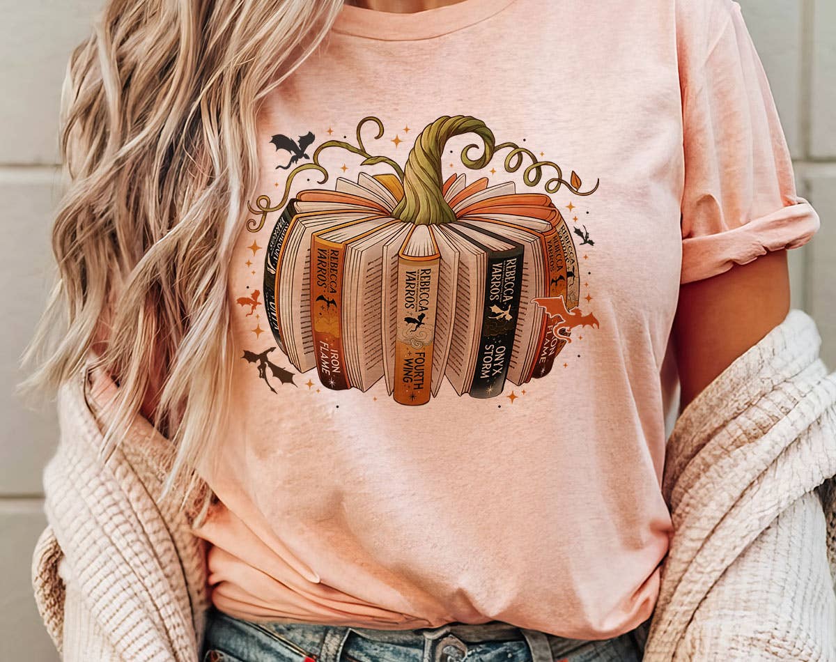 Fourth Wing Inspired Pumpkin Book T-Shirt Hoodie, Sweatshirt | PodTeesHub.com