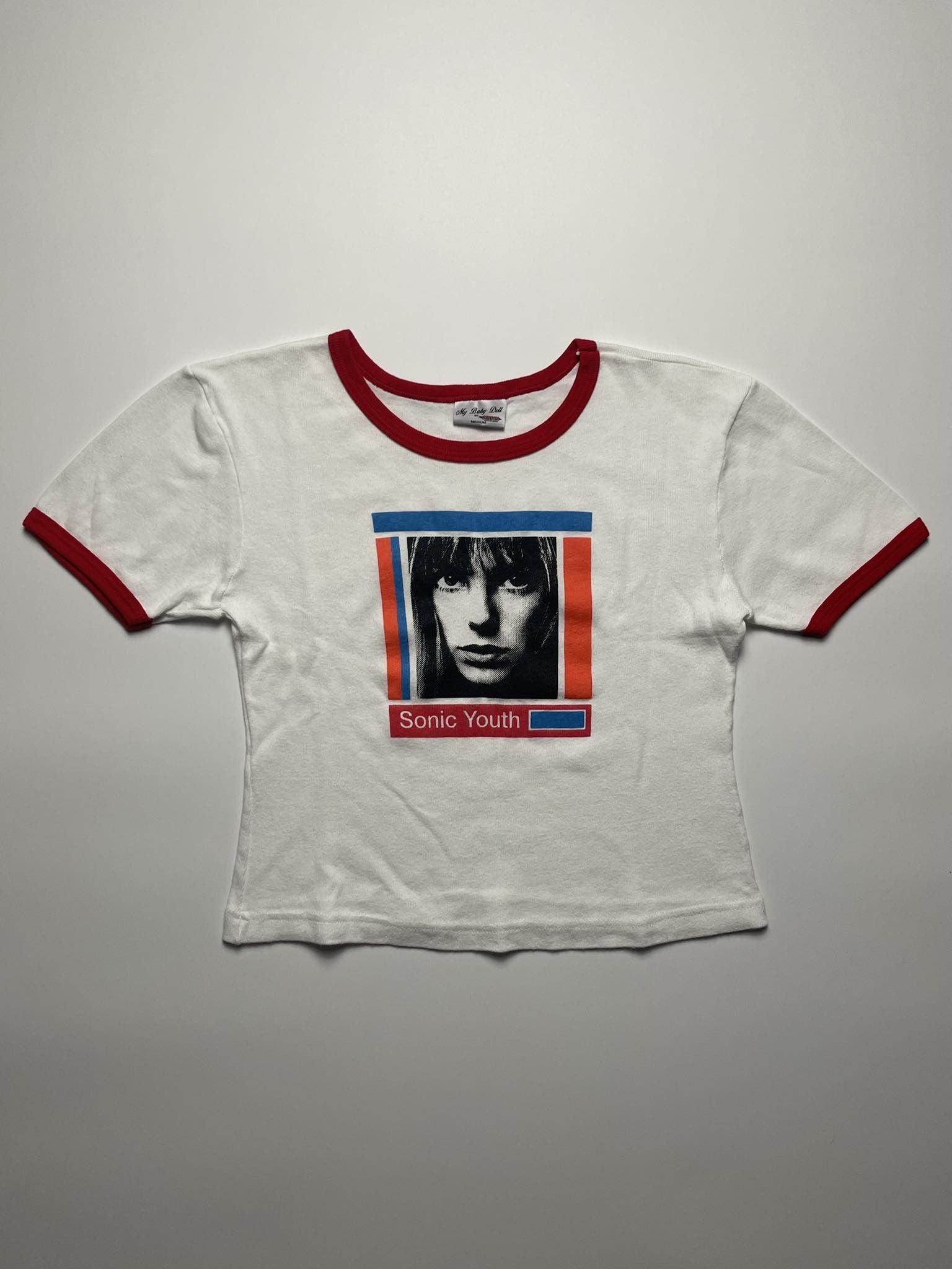 Vintage Sonic Youth Y2k Ringer Baby Tee Hoodie, Sweatshirt | PodTeesHub.com