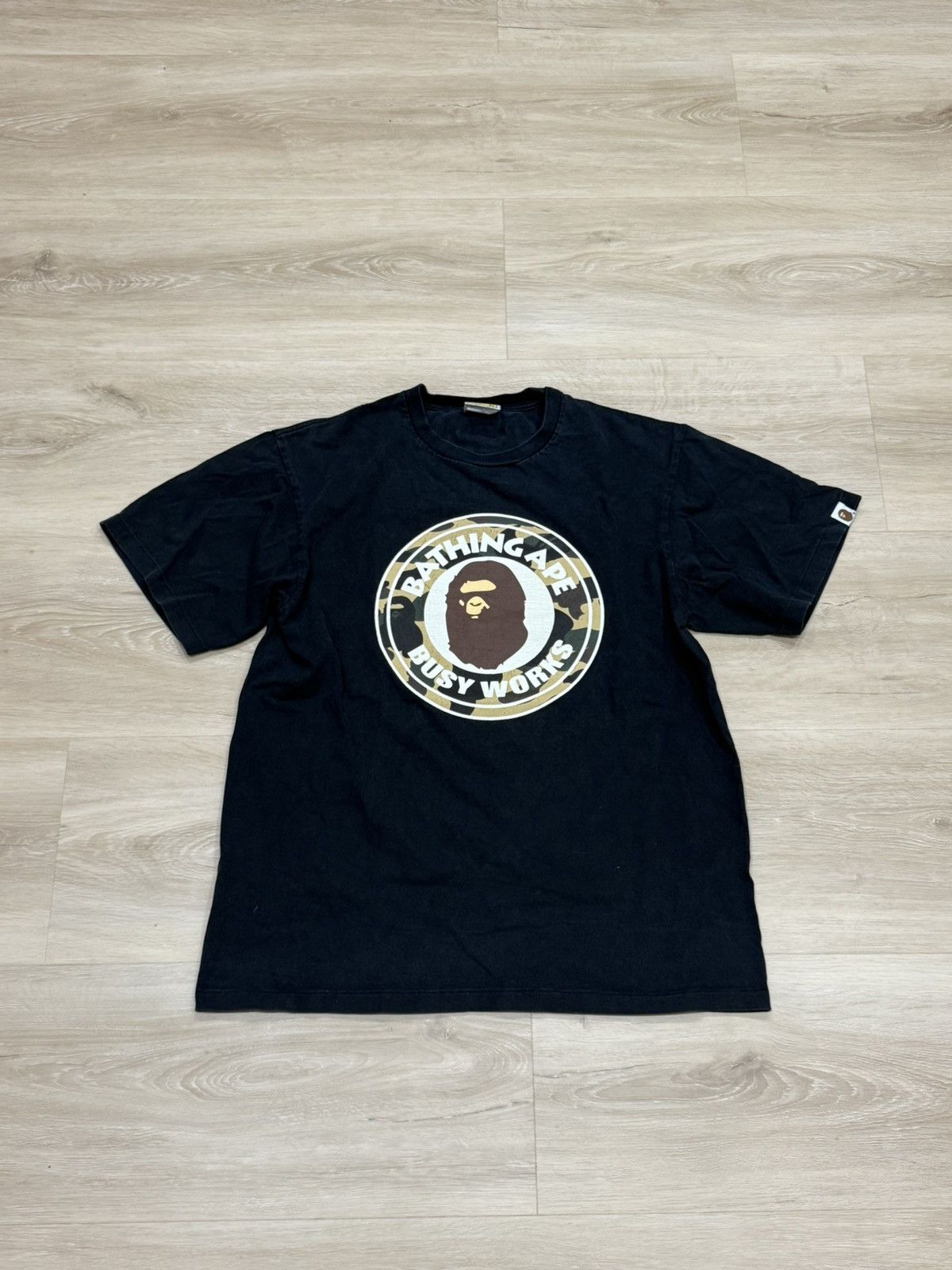 Bape Busy Works Camo Tee Hoodie, Sweatshirt | PodTeesHub.com