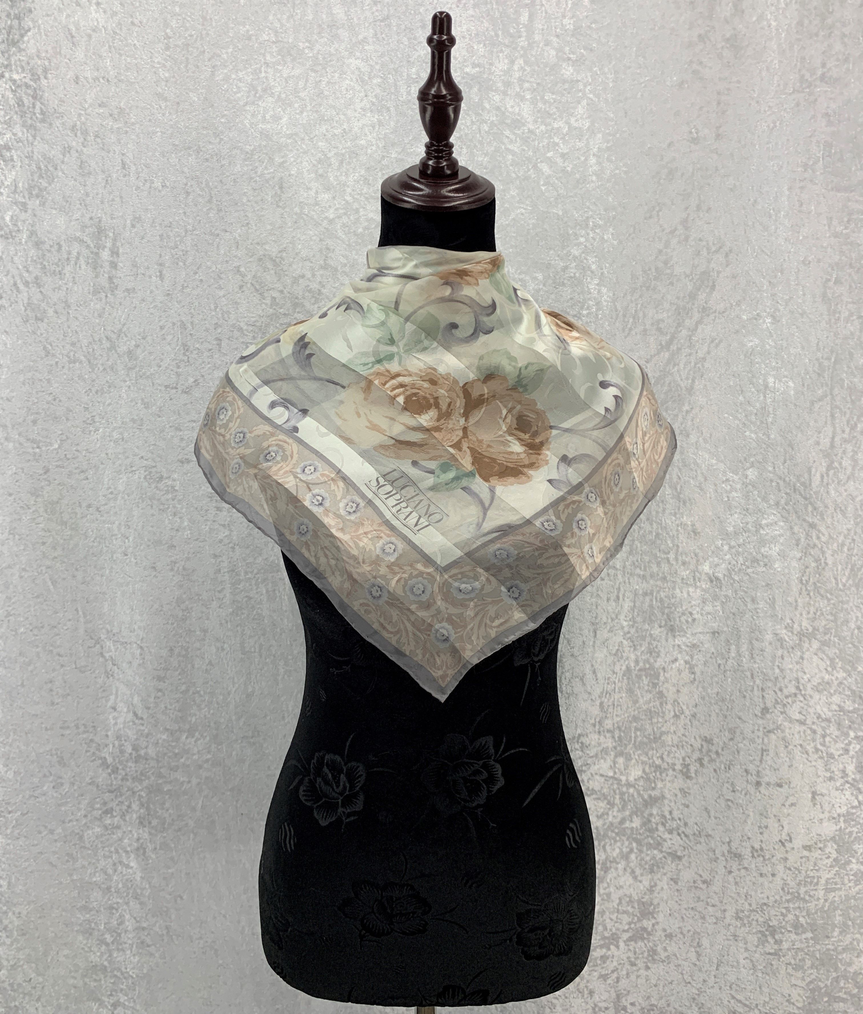 Vintage Luciano Soprani Silk Scarf Square Scarf Sca155 T-Shirts, Hoodie, Sweatshirt | PodTeesHub.com