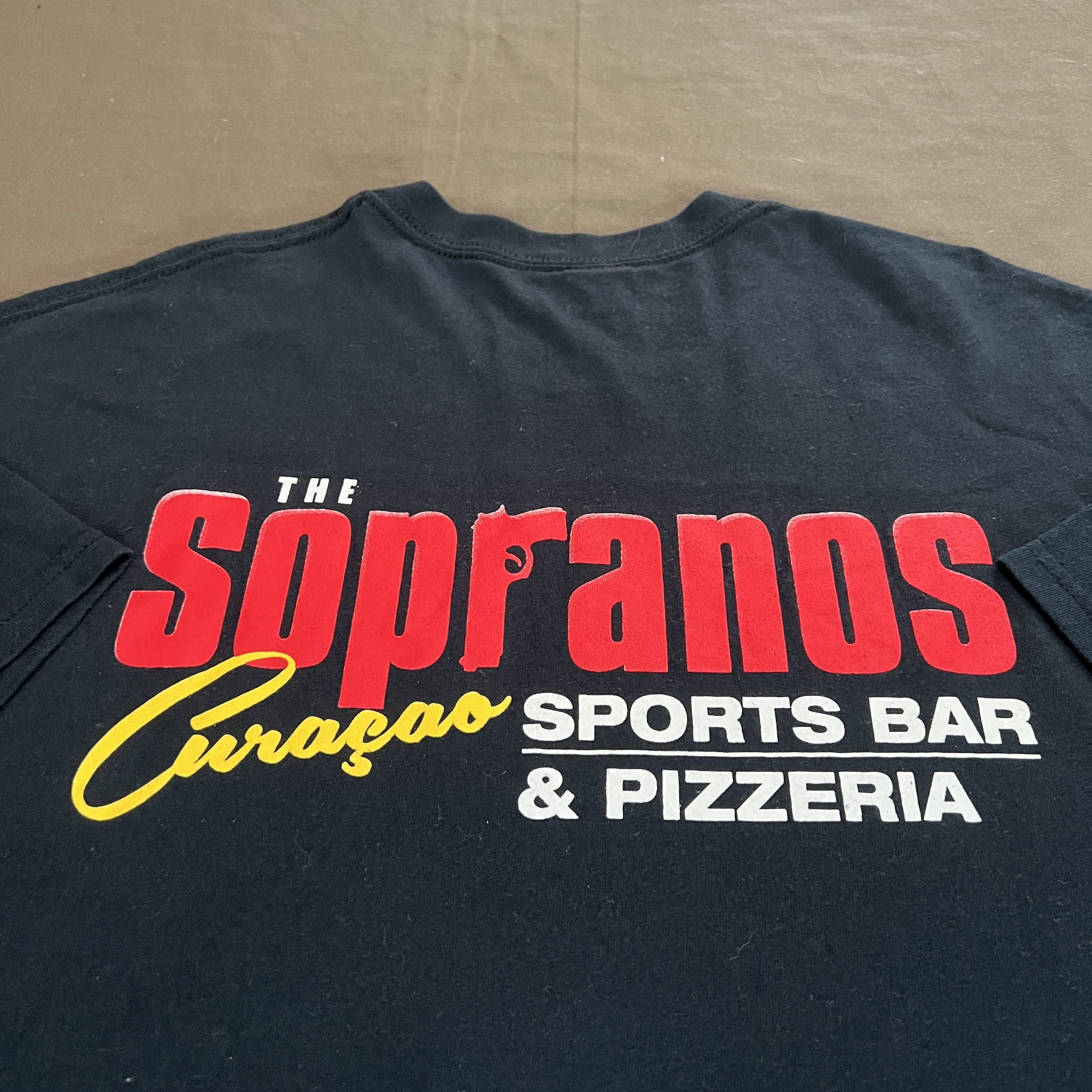 Vintage Y2k The Sopranos Curacao Sportbar Pizzeria Promo Tee Hoodie, Sweatshirt | PodTeesHub.com
