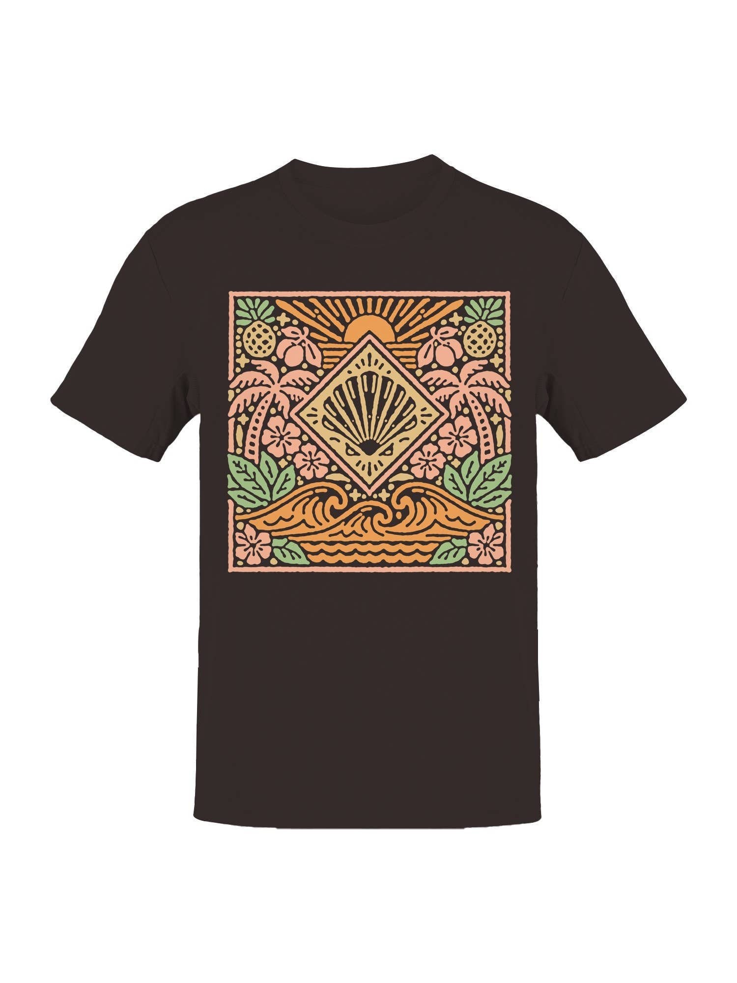 Tropical Beach Aloha Vibes Design Men's T-Shirt Hoodie, Sweatshirt | PodTeesHub.com