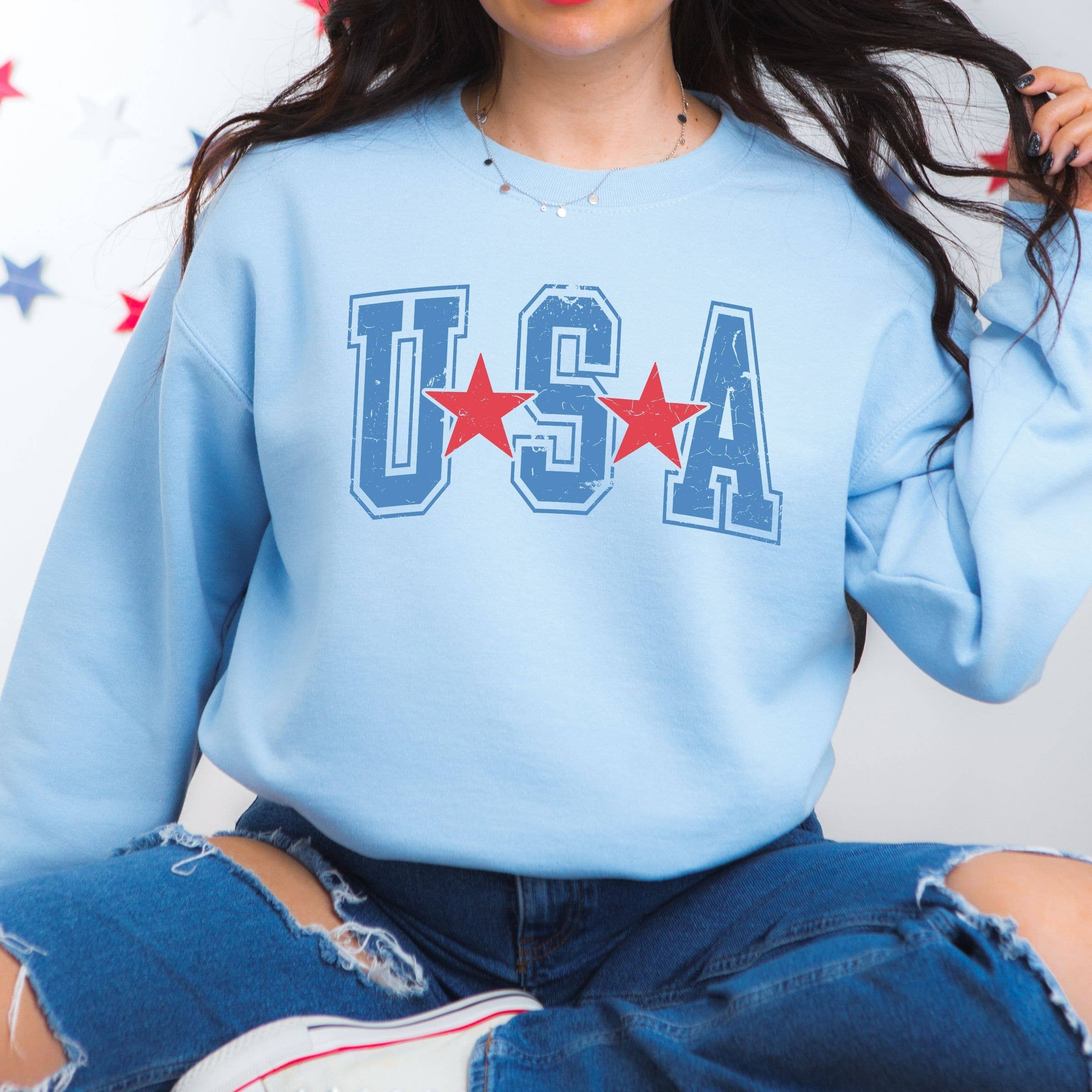 USA Sweatshirt - 4th of July Sweatshirt - Western Summer Tee Hoodie | PodTeesHub.com