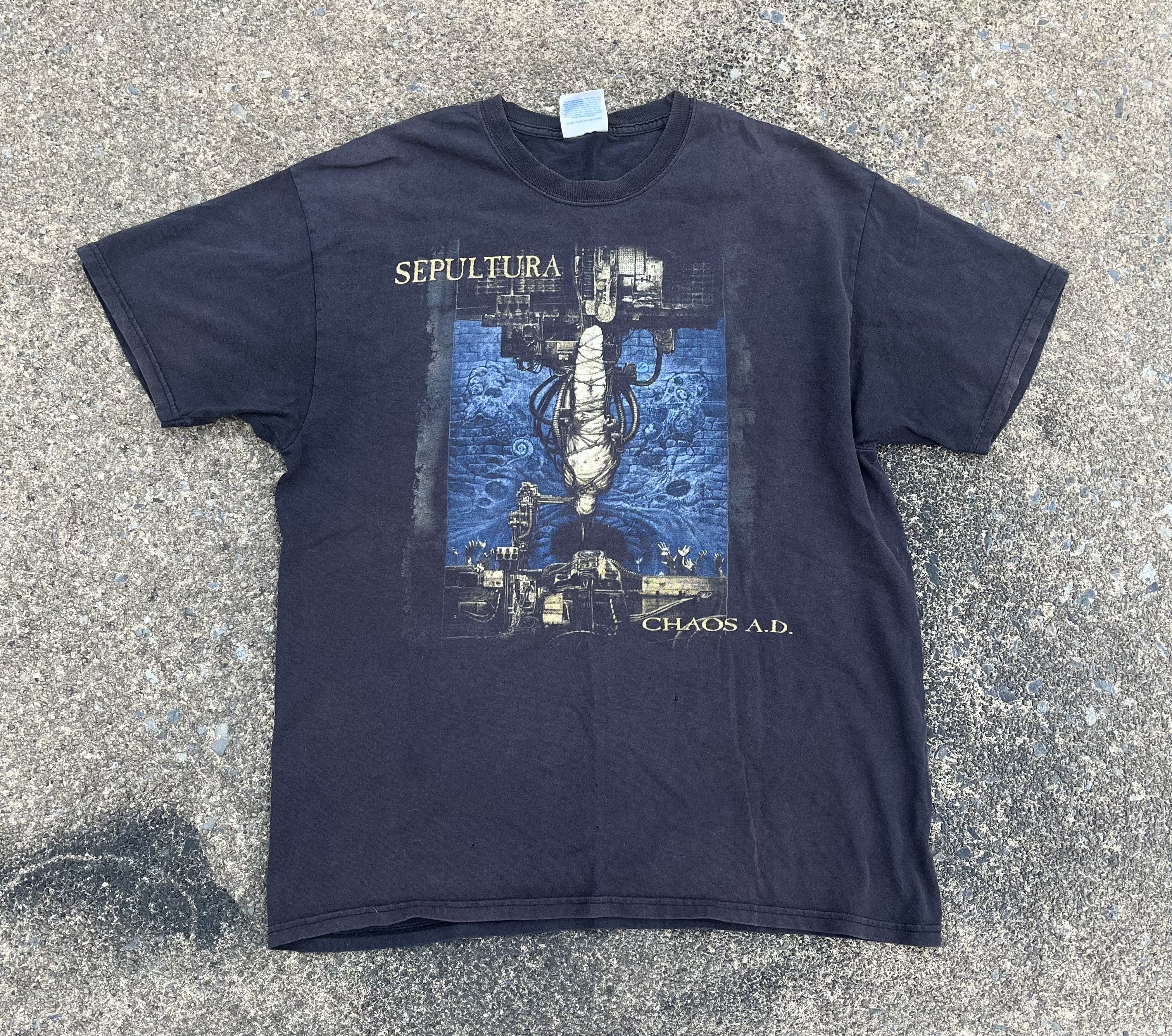 Vintage 90s Sepultura Band Shirt Chaos A D Kreator Megadeth Hoodie, Sweatshirt | PodTeesHub.com