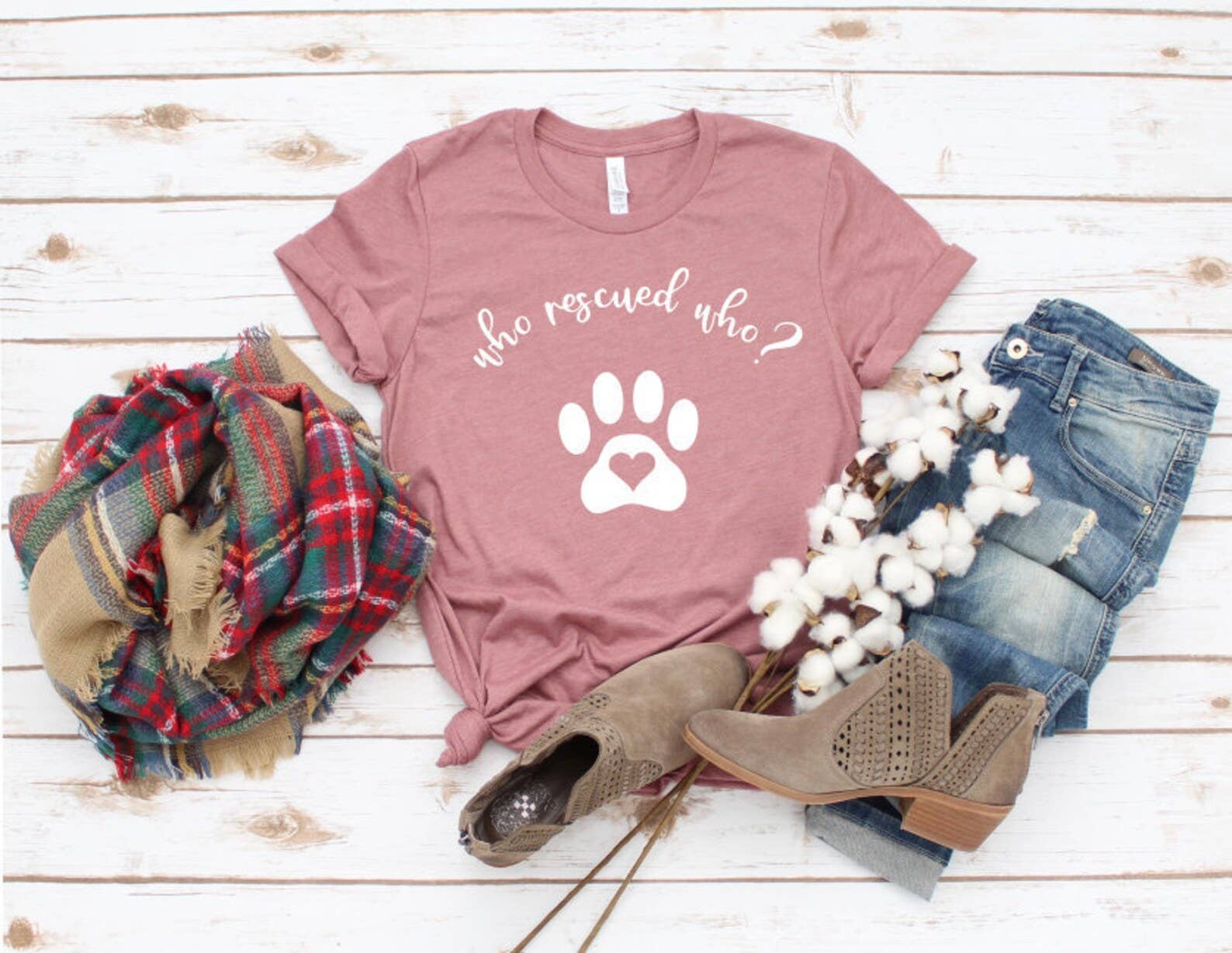Who Rescued Who T-Shirt Hoodie, Sweatshirt | PodTeesHub.com