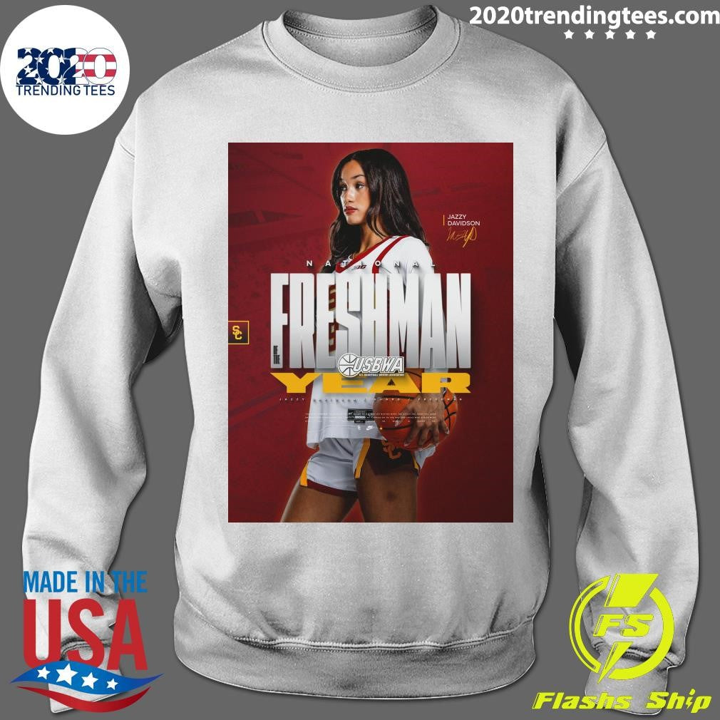 USC guard Jazzy Davidson has been named the 2025-26 USBWA Tamika Catchings National Freshman Player of the Year Shirt