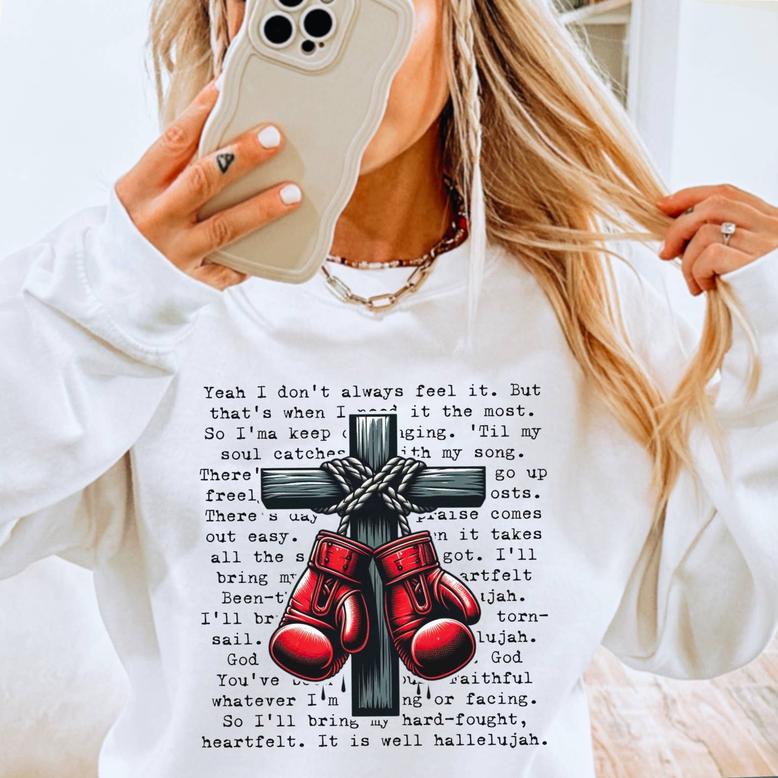 Hard Fought Hallelujah  Screen Print Sweatshirt T-Shirts, Hoodie | PodTeesHub.com