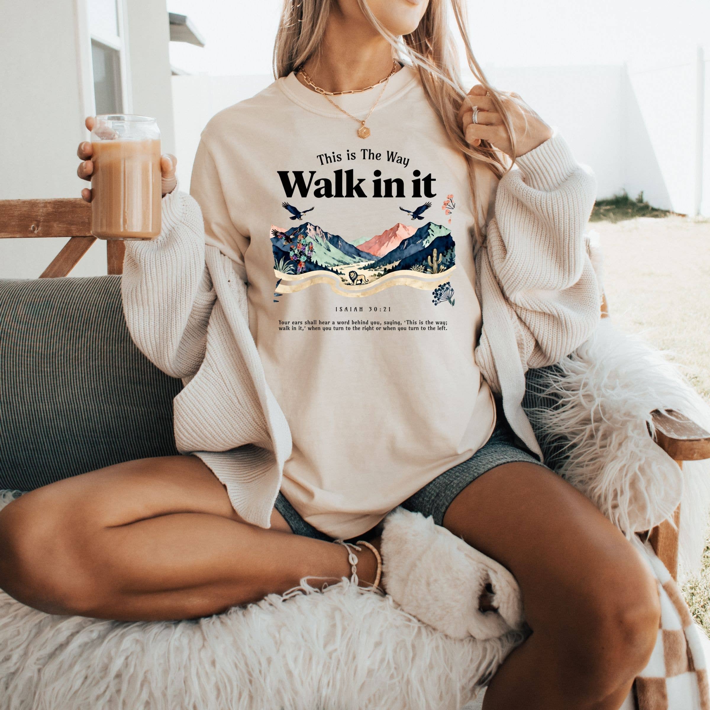 This Is the Way Walk in It Christian Spring Graphic Tee Hoodie, Sweatshirt | PodTeesHub.com