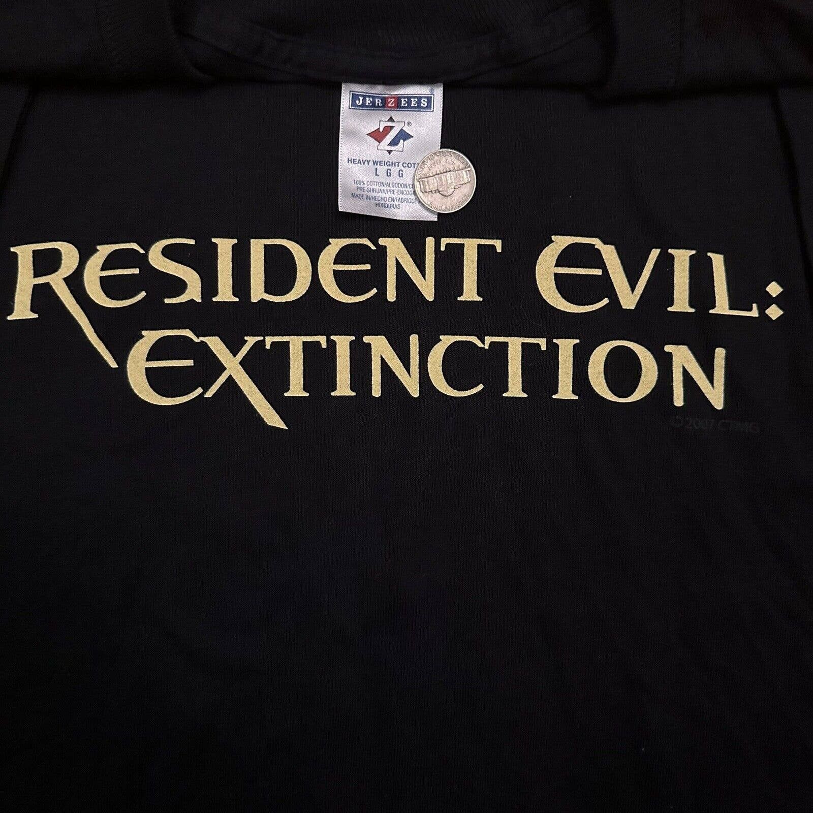 Vintage Y2k Resident Evil Extinction Video Game T Shirt Hoodie, Sweatshirt | PodTeesHub.com