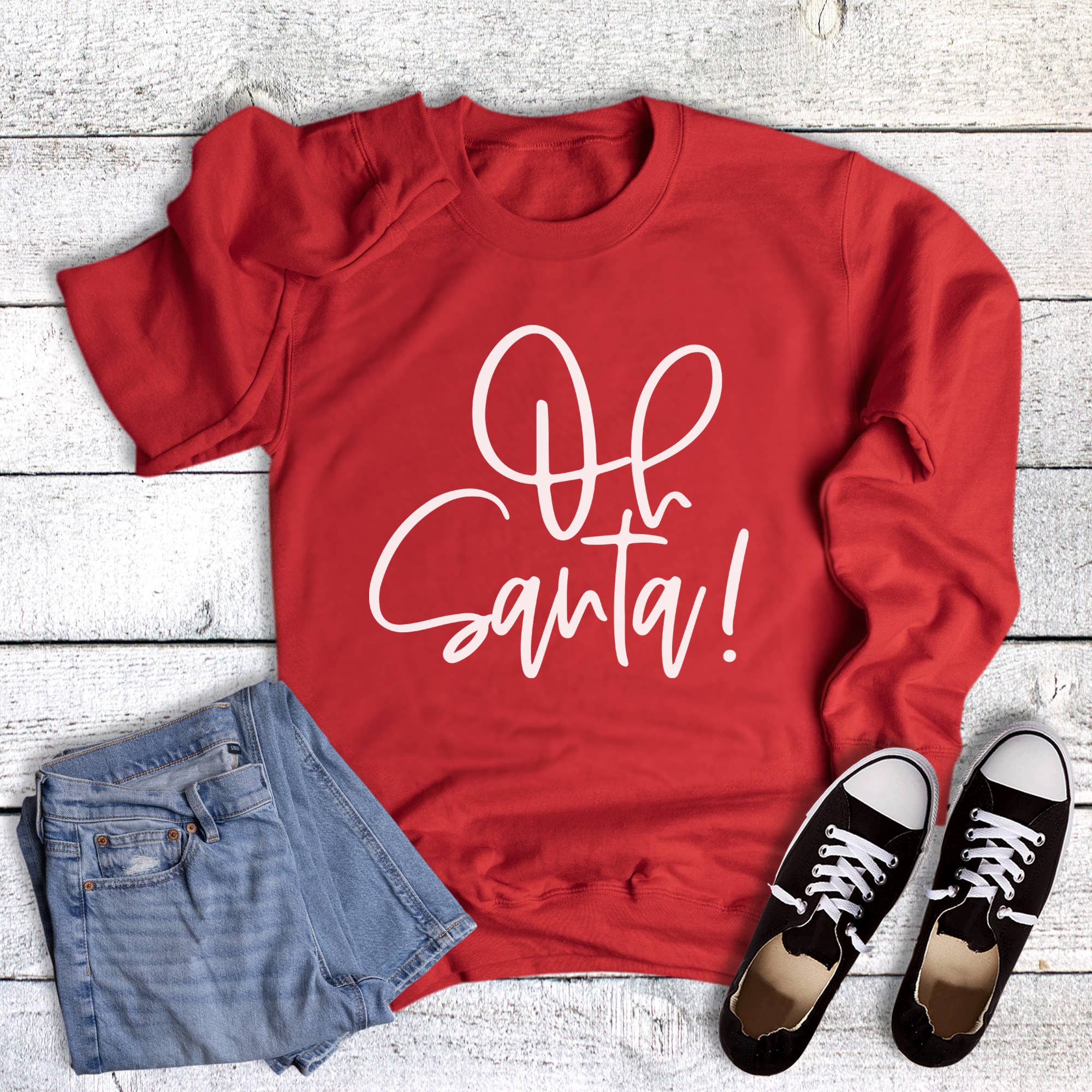 Christmas Oh Santa Sweatshirt T-Shirts, Hoodie | PodTeesHub.com