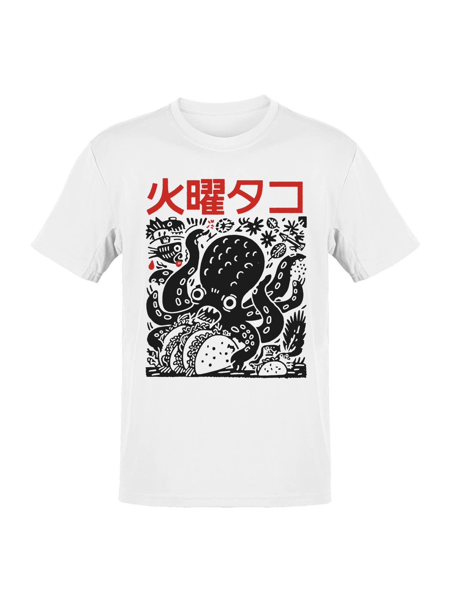 Octopus Taco Art - 火曜タコ Design Men's T-Shirt Hoodie, Sweatshirt | PodTeesHub.com