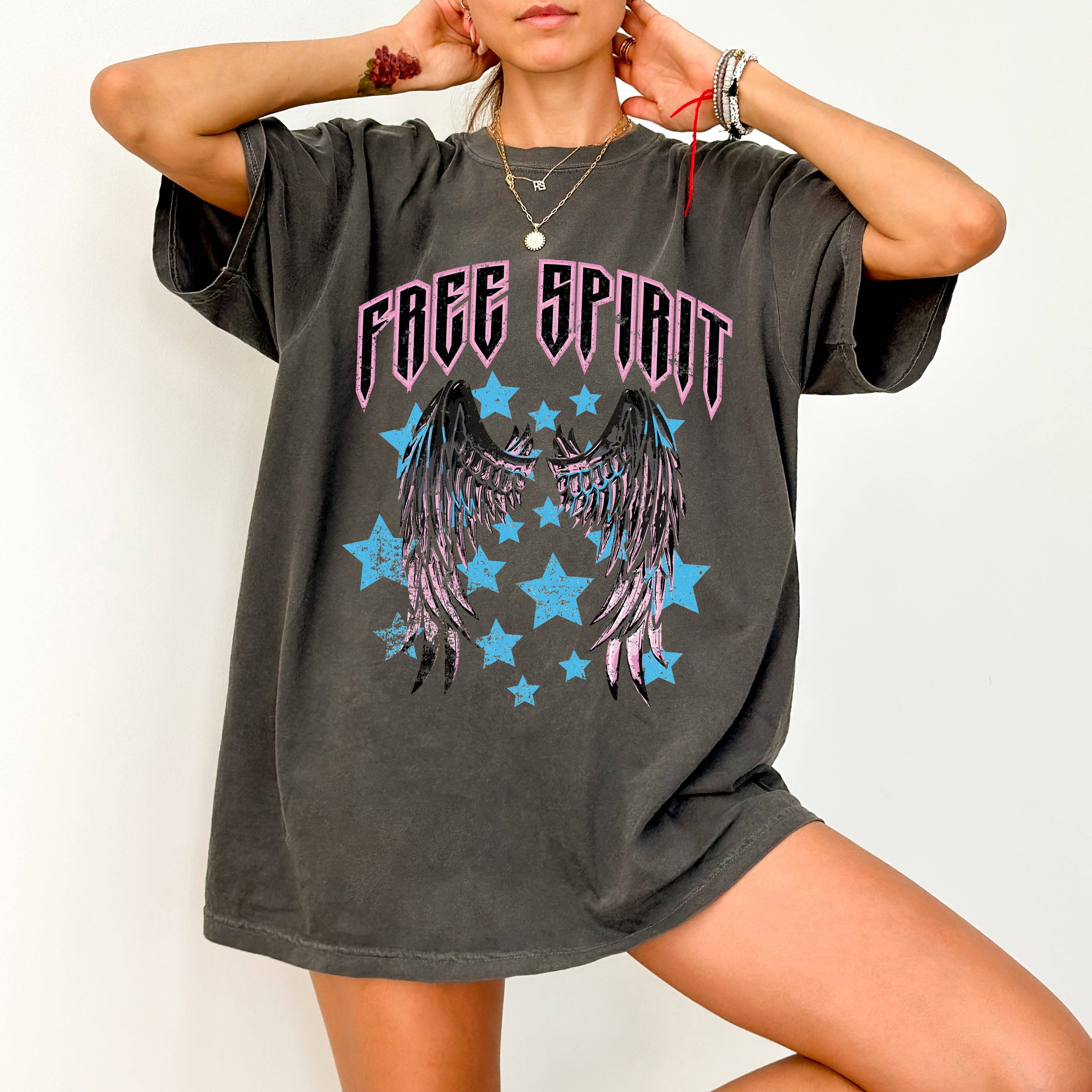 Free Spirit 80s Rock Grunge Concert T-Shirt Hoodie, Sweatshirt | PodTeesHub.com