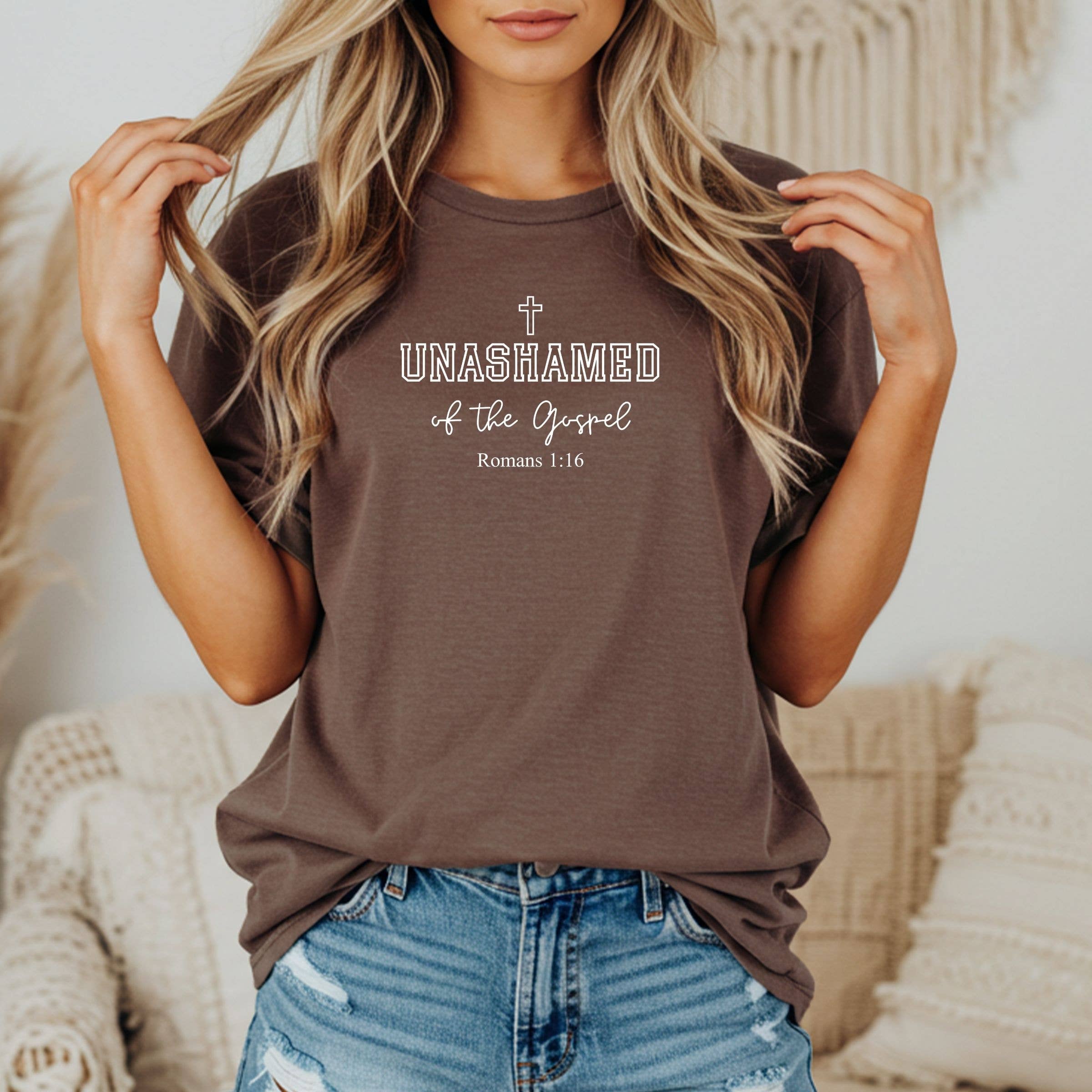 Unashamed of the Gospel Christian Floral Spring Graphic Tee Hoodie, Sweatshirt | PodTeesHub.com