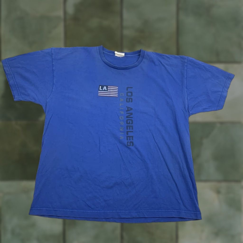 Vintage Los Angeles Sport T Shirt Adult Xl Blue Logo Sport Style La Sport Polo Logo Shirt Me Hoodie, Sweatshirt