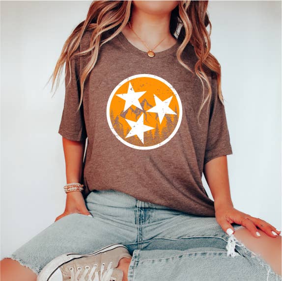 Tennessee Mountains Tee, Heather Brown Tshirt Hoodie, Sweatshirt | PodTeesHub.com