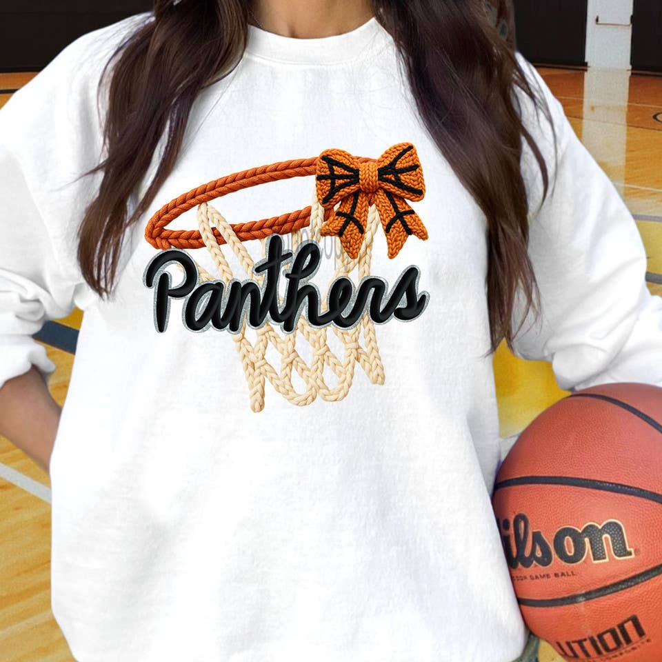 Faux Yarn Basketball Hoop Panthers Sweatshirt T-Shirts, Hoodie | PodTeesHub.com