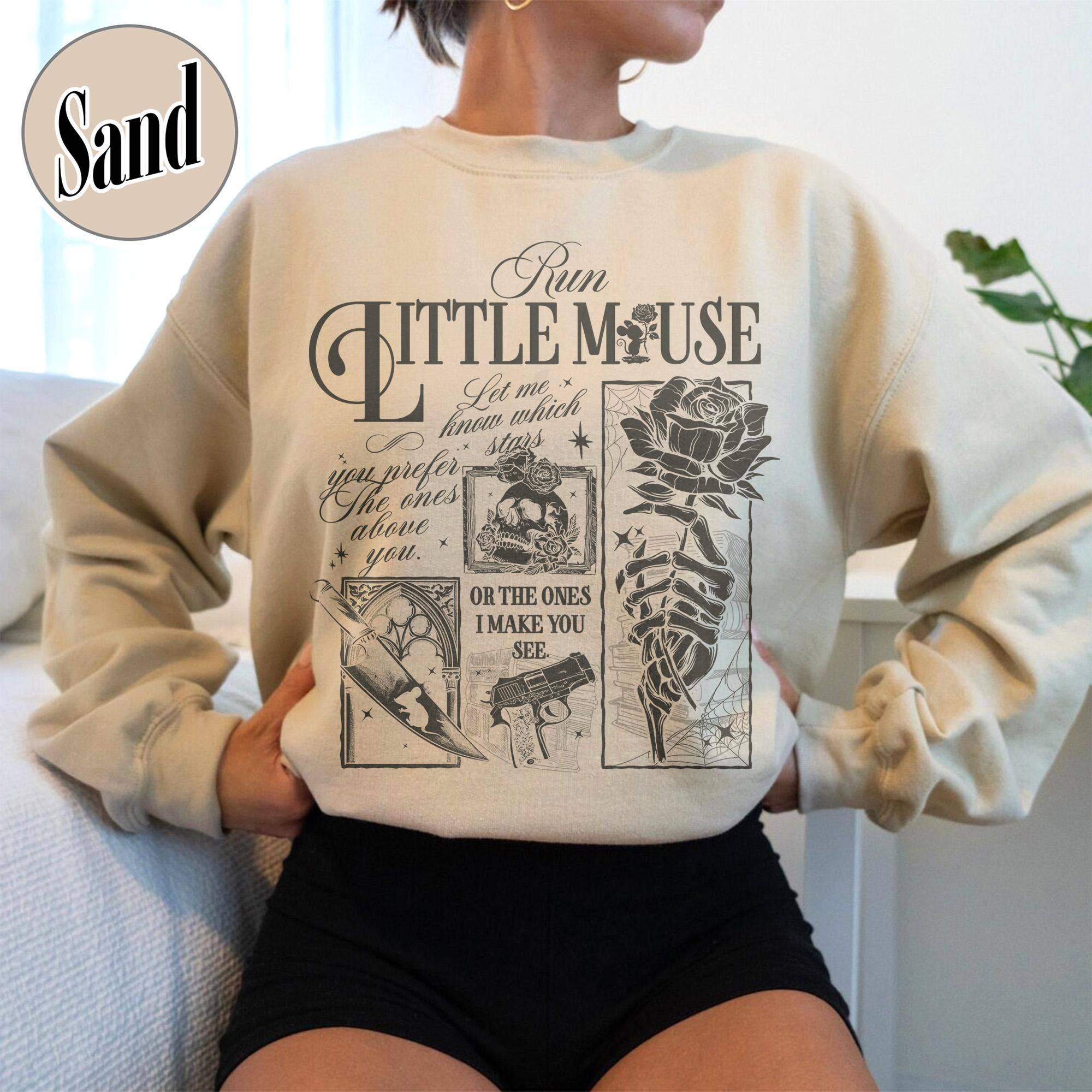 Run Little Mouse Sweatshirt, Dark Romance Book Tee Hoodie | PodTeesHub.com