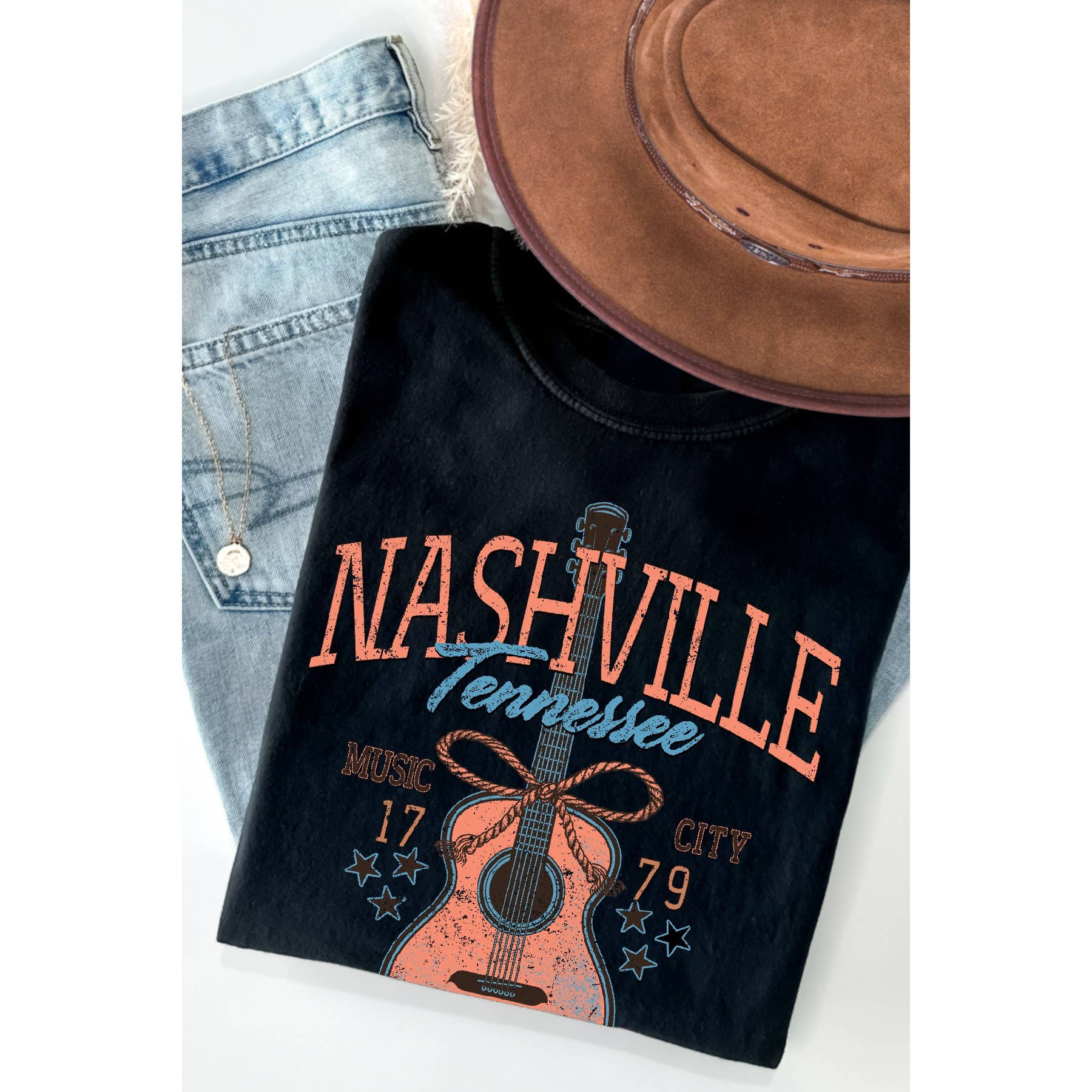Nashville Tennessee Music City Short Sleeve Tee Hoodie, Sweatshirt | PodTeesHub.com