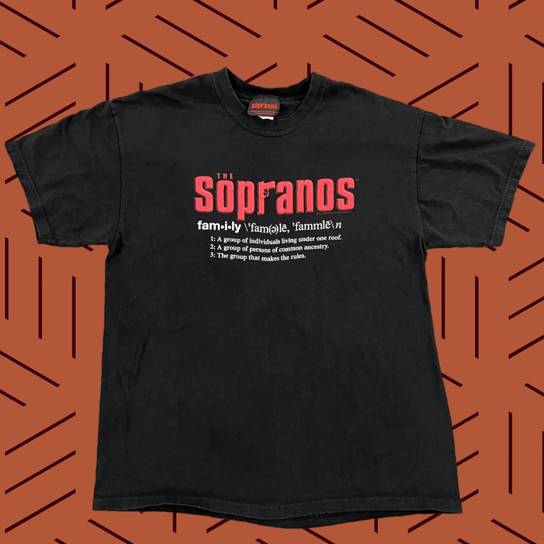 Hanes Vintage Sopranos T Shirt Mens Large Black Hbo Promo Crime Drama 2001 Y2k Hanes Graphic Print C Hoodie, Sweatshirt