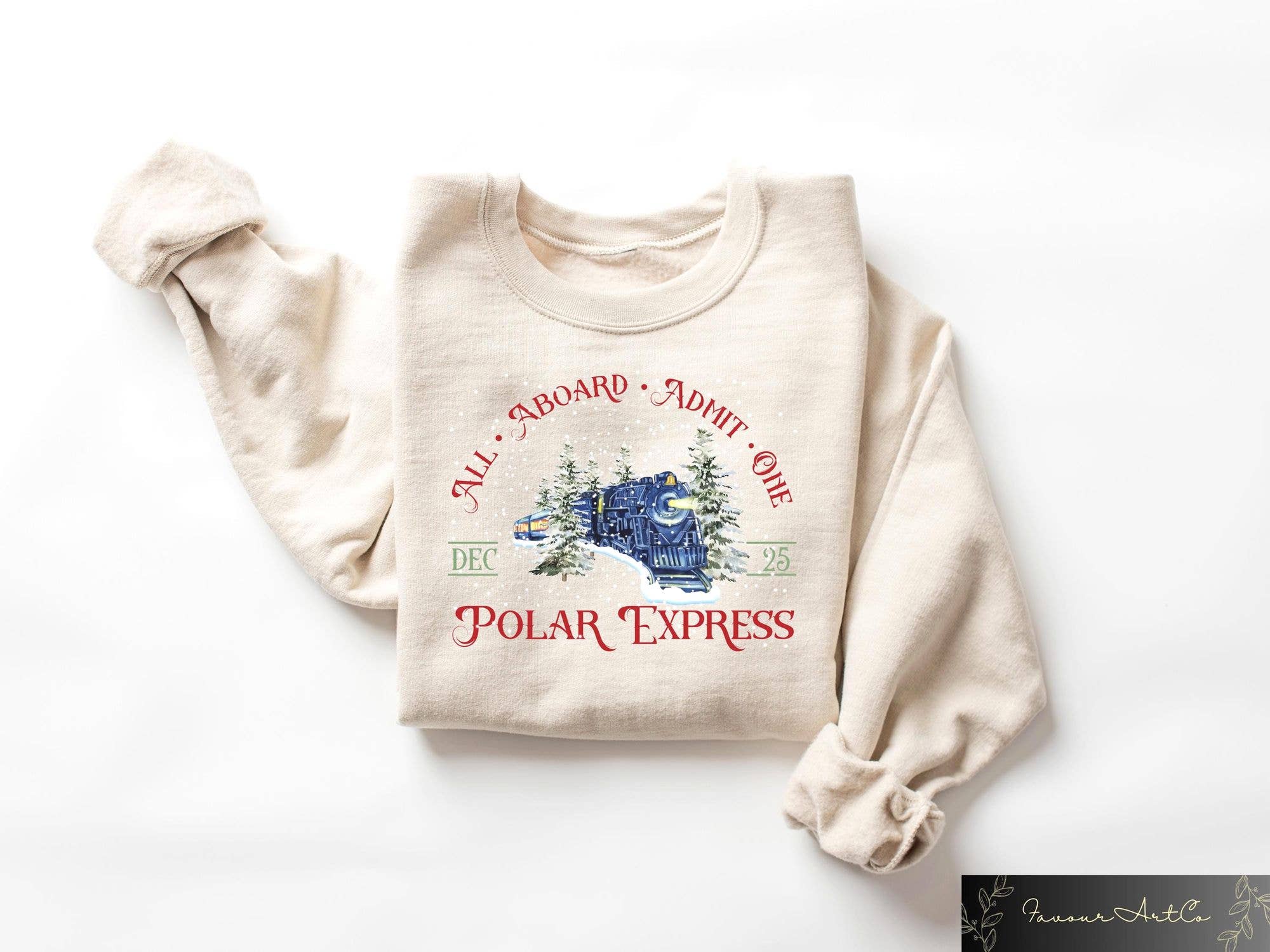 Polar Express Christmas Crewneck Sweater - Family Gift Idea T-Shirts, Hoodie, Sweatshirt | PodTeesHub.com