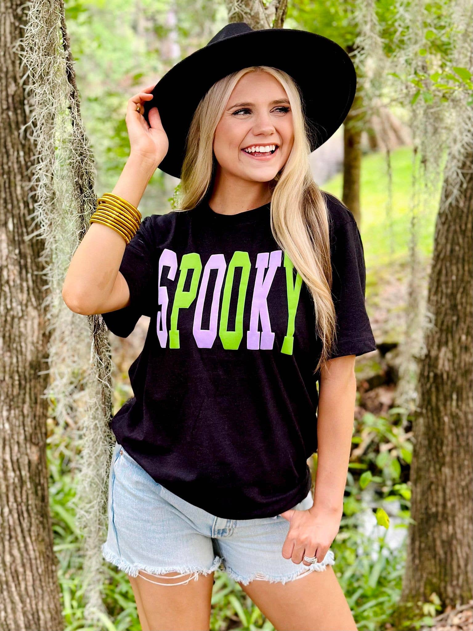 Spooky Tall Multi Color Puff Tee Hoodie, Sweatshirt | PodTeesHub.com