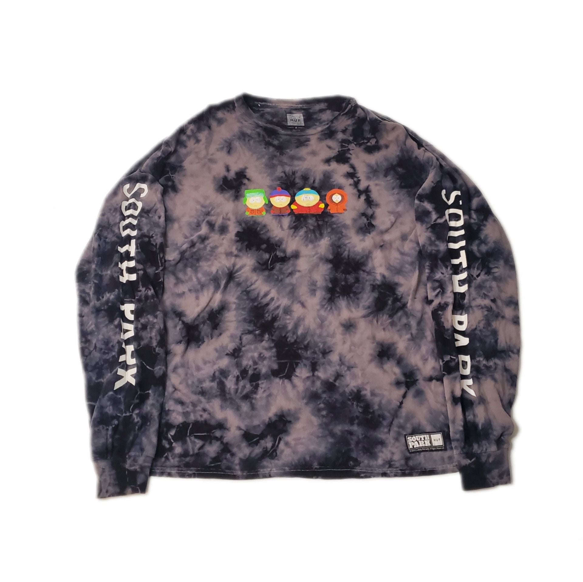 South Park Longsleeve Tie Dye T Shirt Hoodie, Sweatshirt | PodTeesHub.com