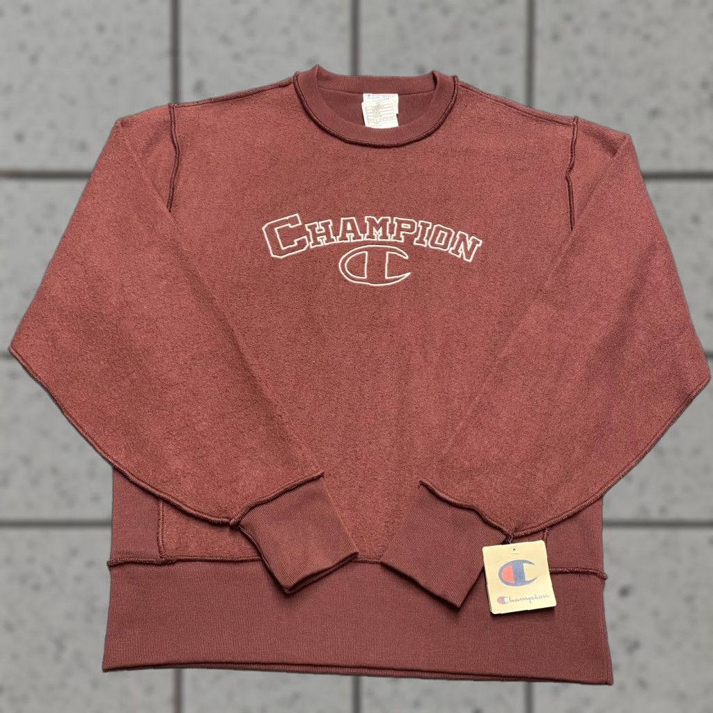 Champion Sweatshirt Mens Medium Maroon Crewneck Pullover Reverse Weave Graphic Print New Ta T-Shirts, Hoodie | PodTeesHub.com
