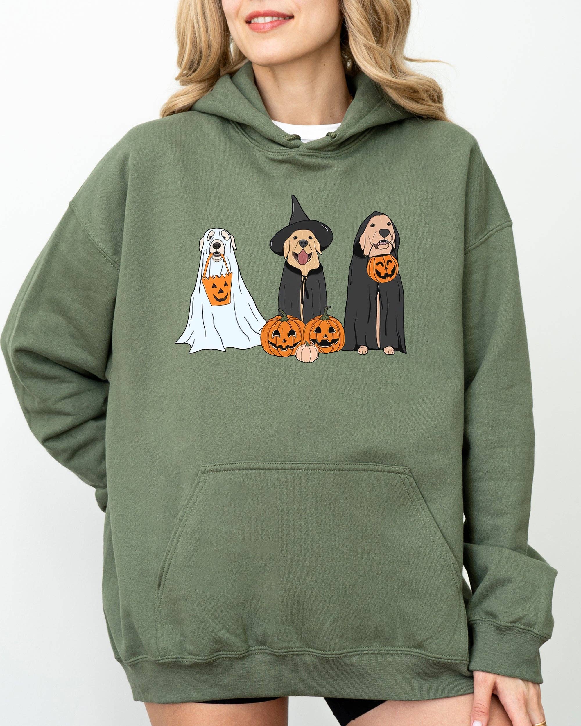 Dog Ghosts, Skeleton, Funny, Pumpkin Spooky Halloween Hoodie T-Shirts, Sweatshirt | PodTeesHub.com