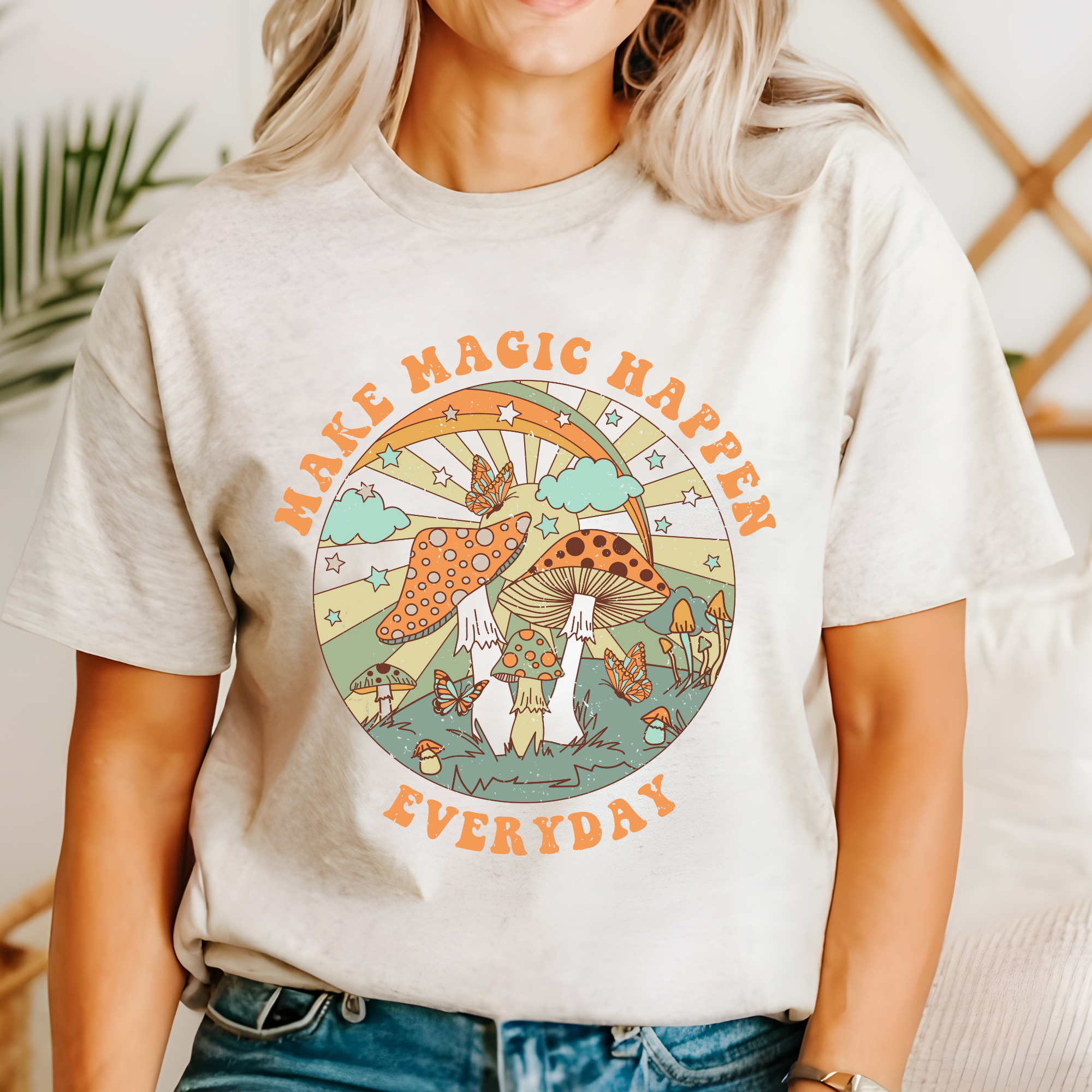Make Magic Happen Boho Graphic Tee Hoodie, Sweatshirt | PodTeesHub.com