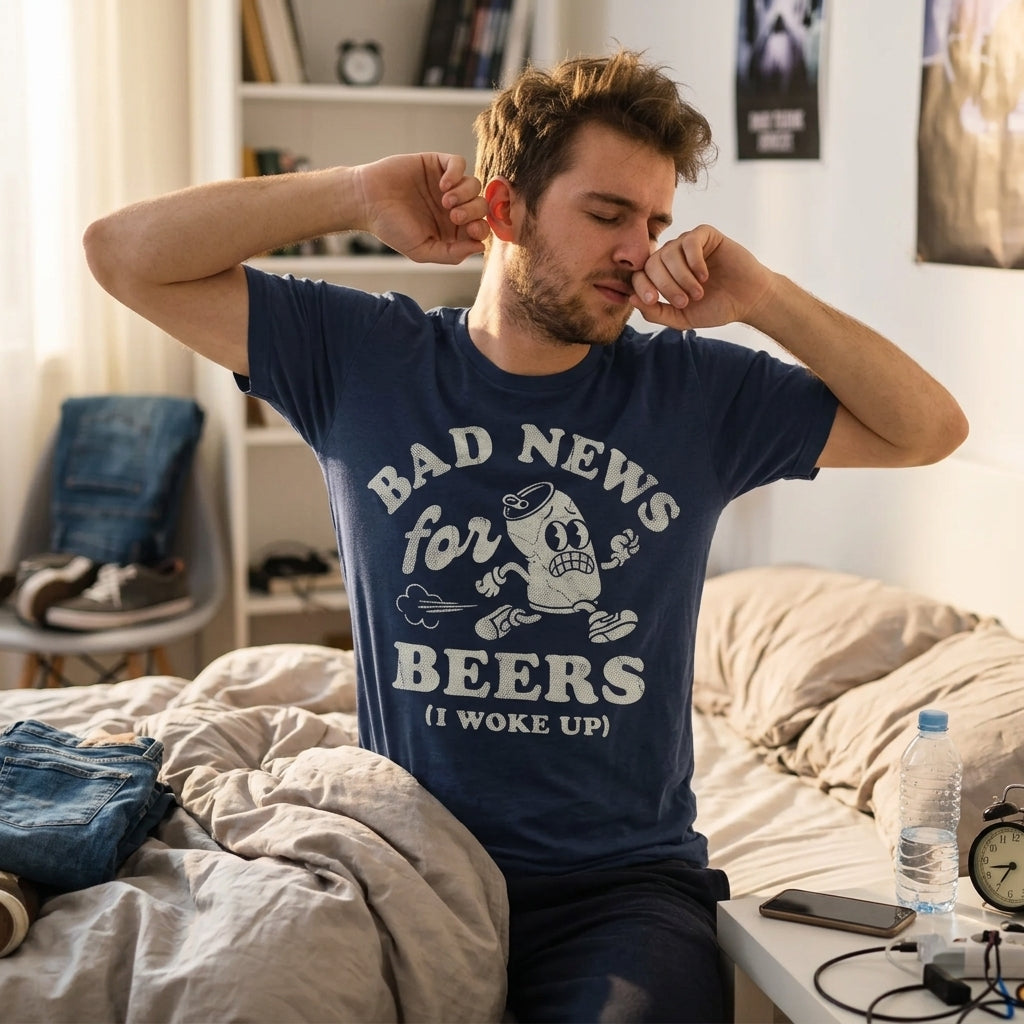 Bad News For Beers I Woke Up Men's T Shirt