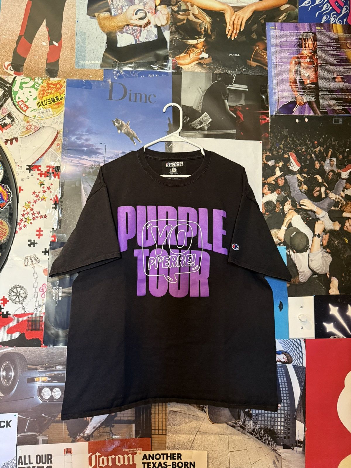 Pierre Bourne Champion Yo Pierre Purple Tour Tee Black Xl Hoodie, Sweatshirt | PodTeesHub.com