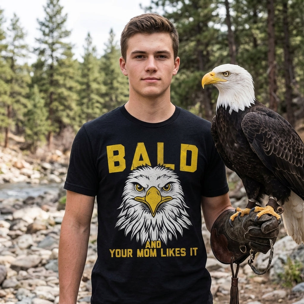 Bald And Your Mom Likes It Men's T Shirt