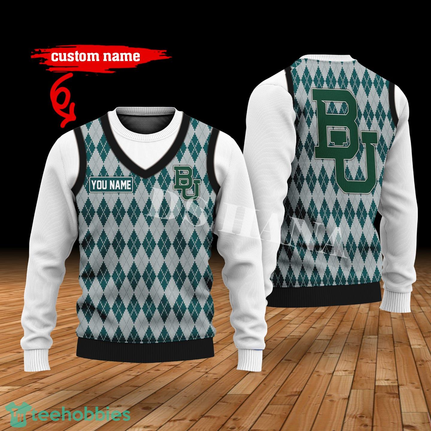 Baylor Bears Custom Name New Style Sweater Ghile Style 3D Print Christmas Sweater