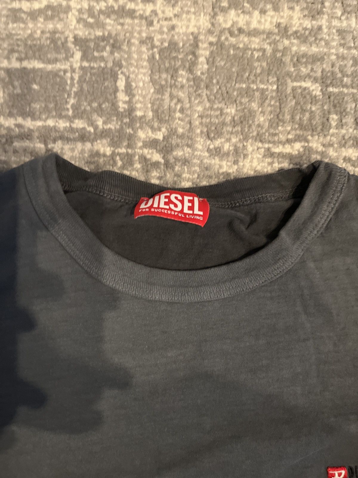 Diesel Grey Washed Tee Hoodie, Sweatshirt | PodTeesHub.com