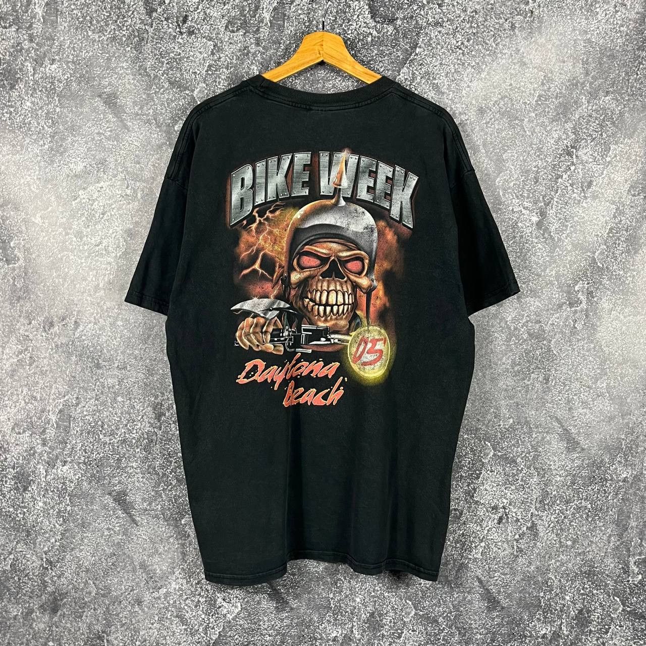 Vintage Bike Week Daytona Beach 2005 Skull Vintage T Shirt Moto Hoodie, Sweatshirt | PodTeesHub.com
