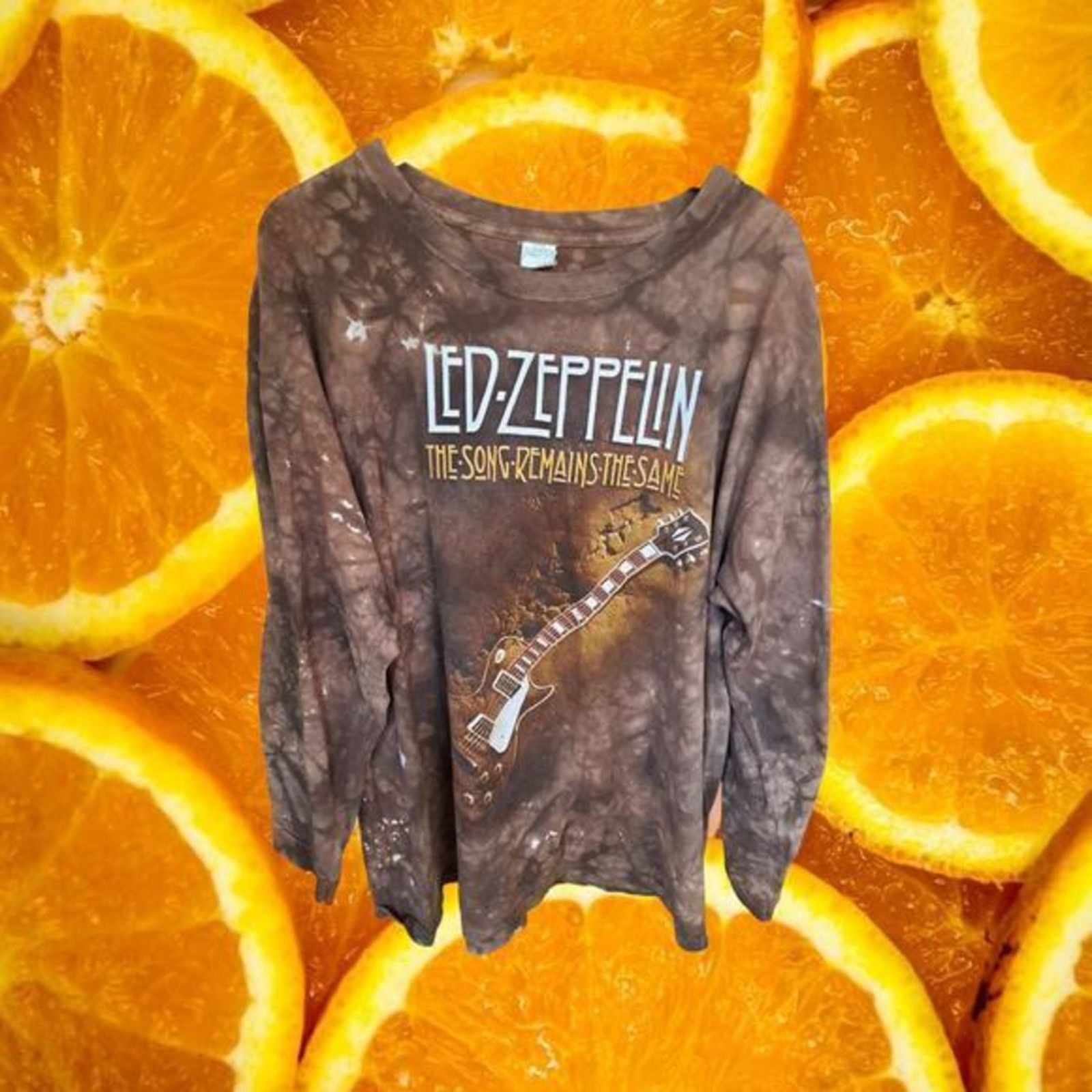 Zeppelin Vintage Led Zeppelin Tie Dye Long Sleeve Shirt Size Xl T-Shirts, Hoodie, Sweatshirt