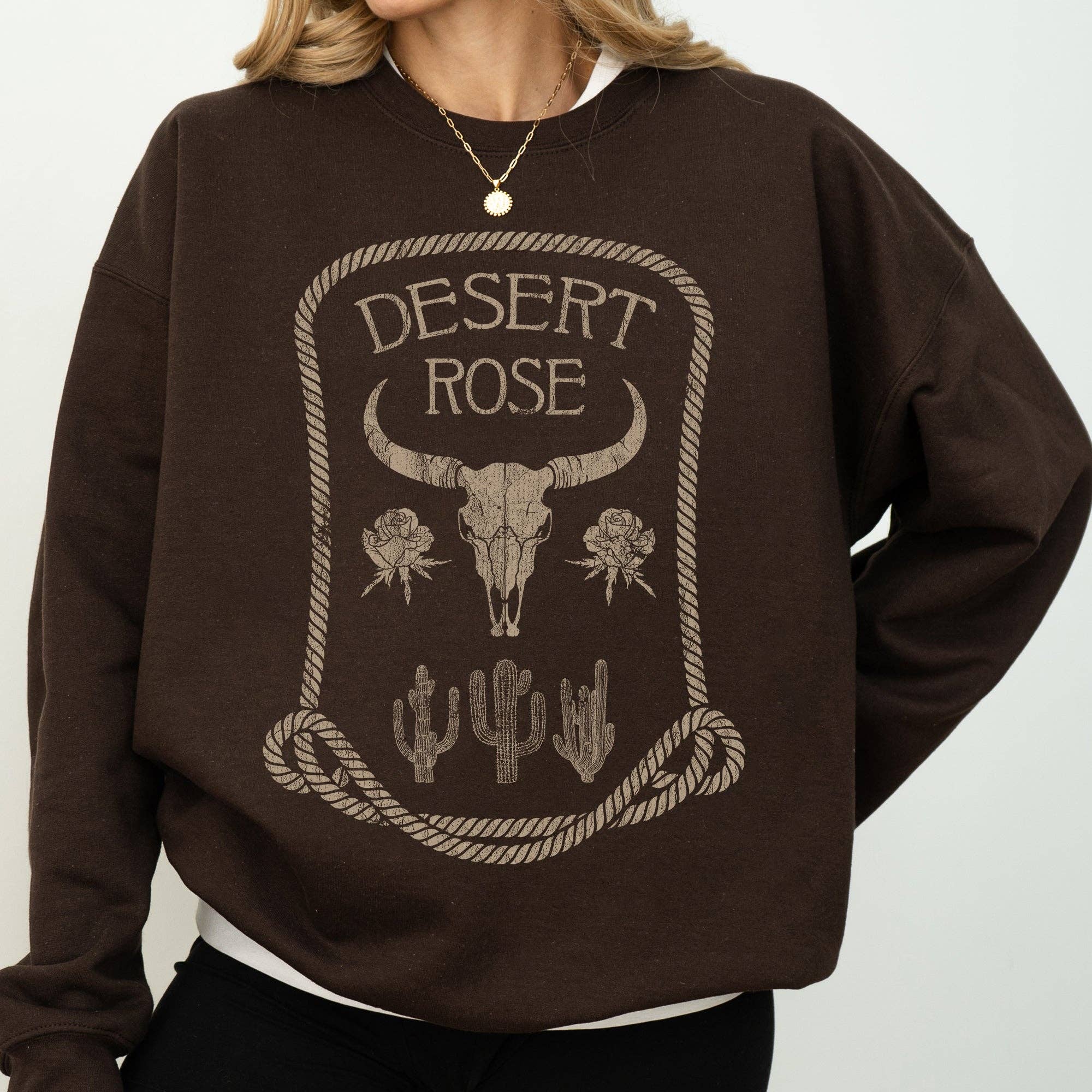 Desert Rose, Western, Country, Cowgirl, Cowboy, Sweatshirt T-Shirts, Hoodie | PodTeesHub.com