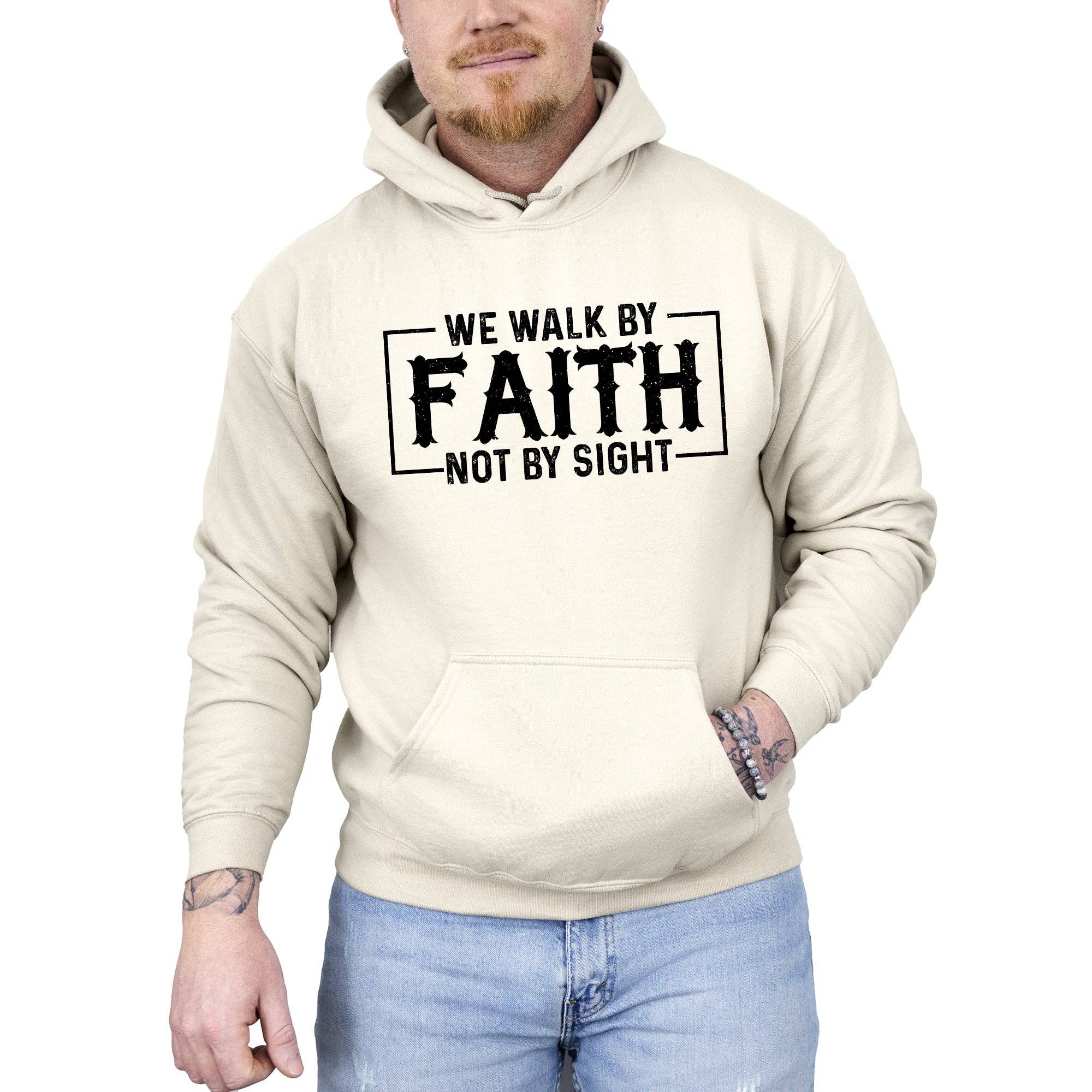 We Walk By Faith, Not By Sight, Christian, Religious Hoodie T-Shirts, Sweatshirt | PodTeesHub.com
