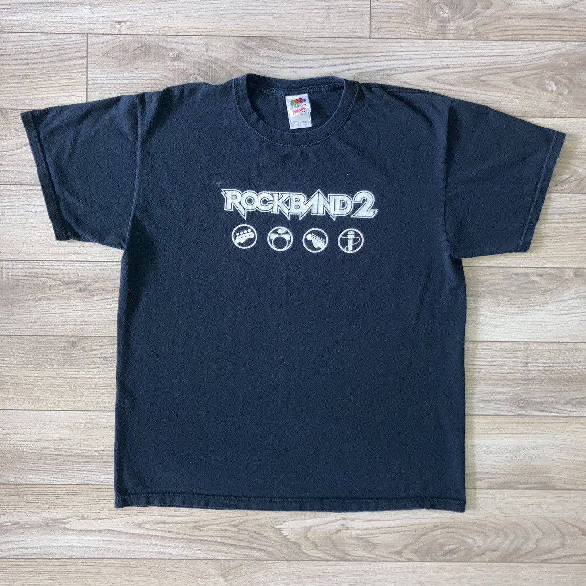 Fruit Of The Loom Rock Band 2 Video Game Promo Tee Hoodie, Sweatshirt | PodTeesHub.com