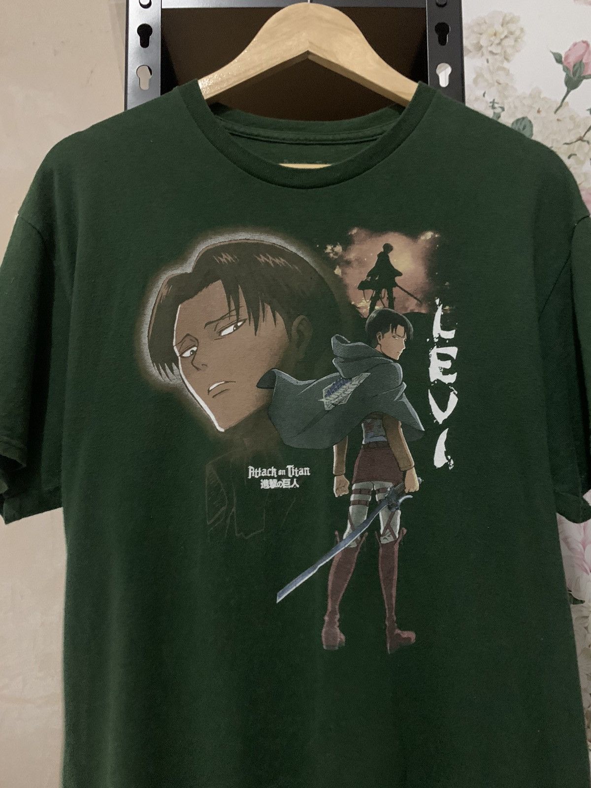 Japanese Brand X Vintage Rare Vintage Attack On Titan Captain Levi Anime Manga Shirt Hoodie, Sweatshirt | PodTeesHub.com