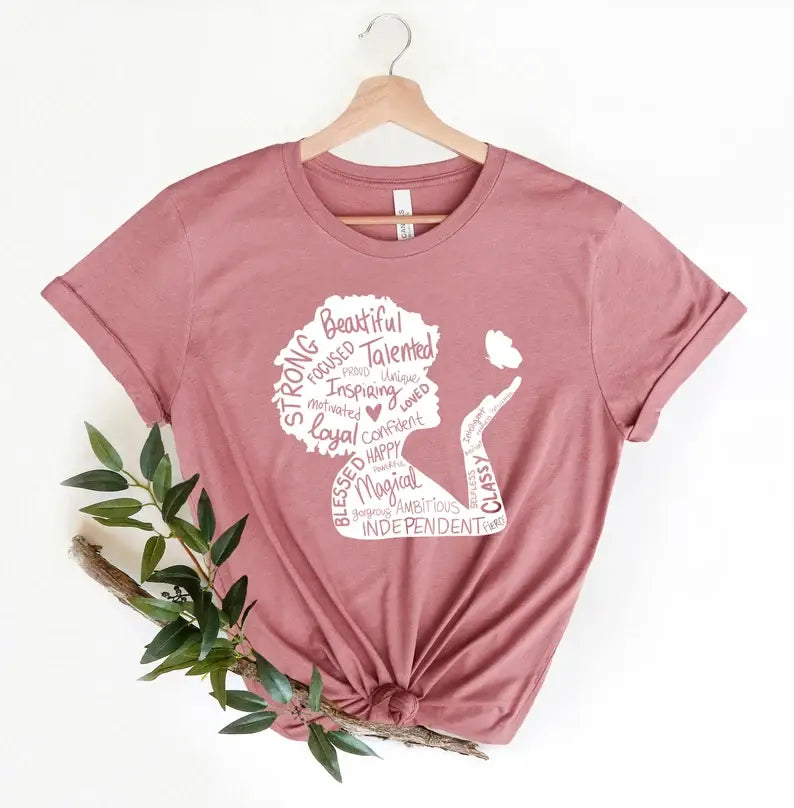 She Is Beautiful T-Shirt, She Is Strong Shirt Hoodie, Sweatshirt | PodTeesHub.com