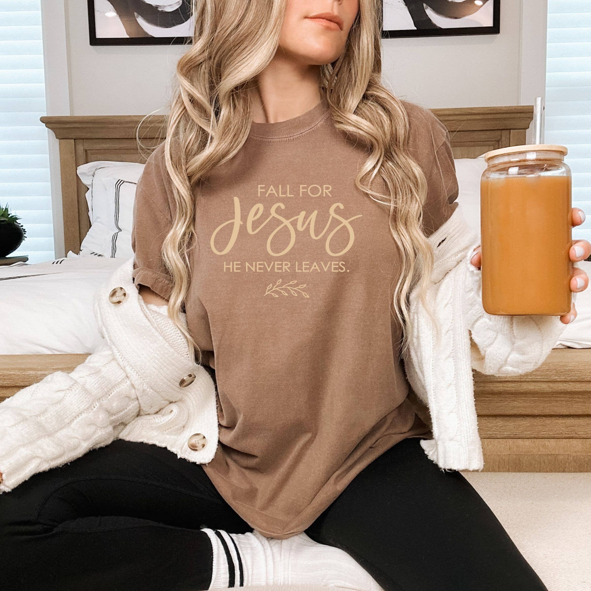 Fall For Jesus Fall Graphic Tee - Christian Tee Hoodie, Sweatshirt | PodTeesHub.com