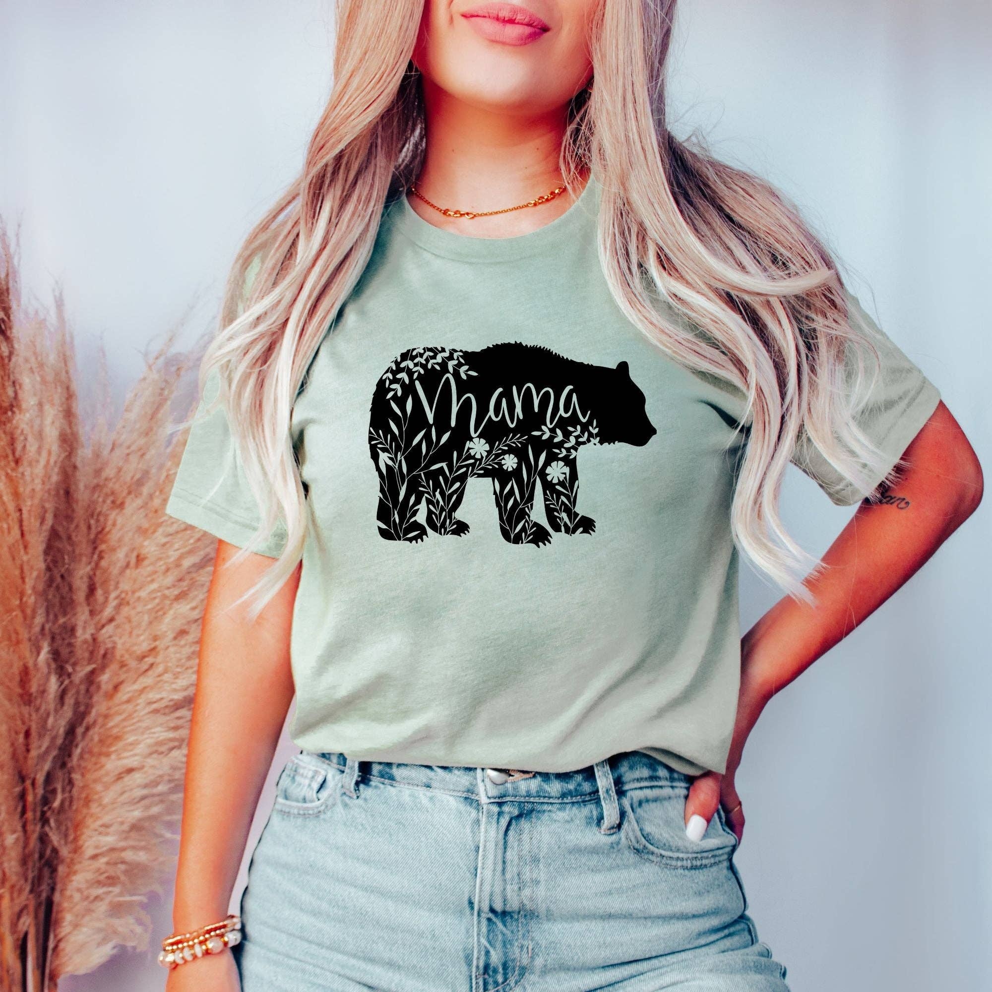 Mama Bear Tshirt For Mother's Day *Unisex Fit*105 Hoodie, Sweatshirt | PodTeesHub.com