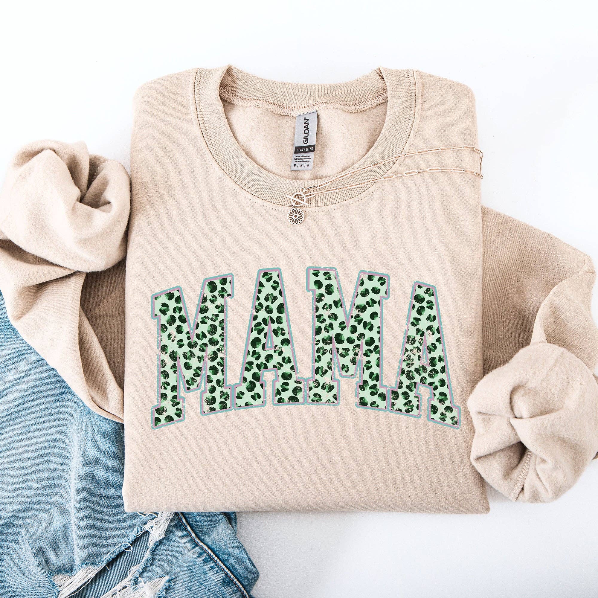 Mama, Leopard Print, St Patrick's Day, Shamrock Sweatshirt T-Shirts, Hoodie | PodTeesHub.com