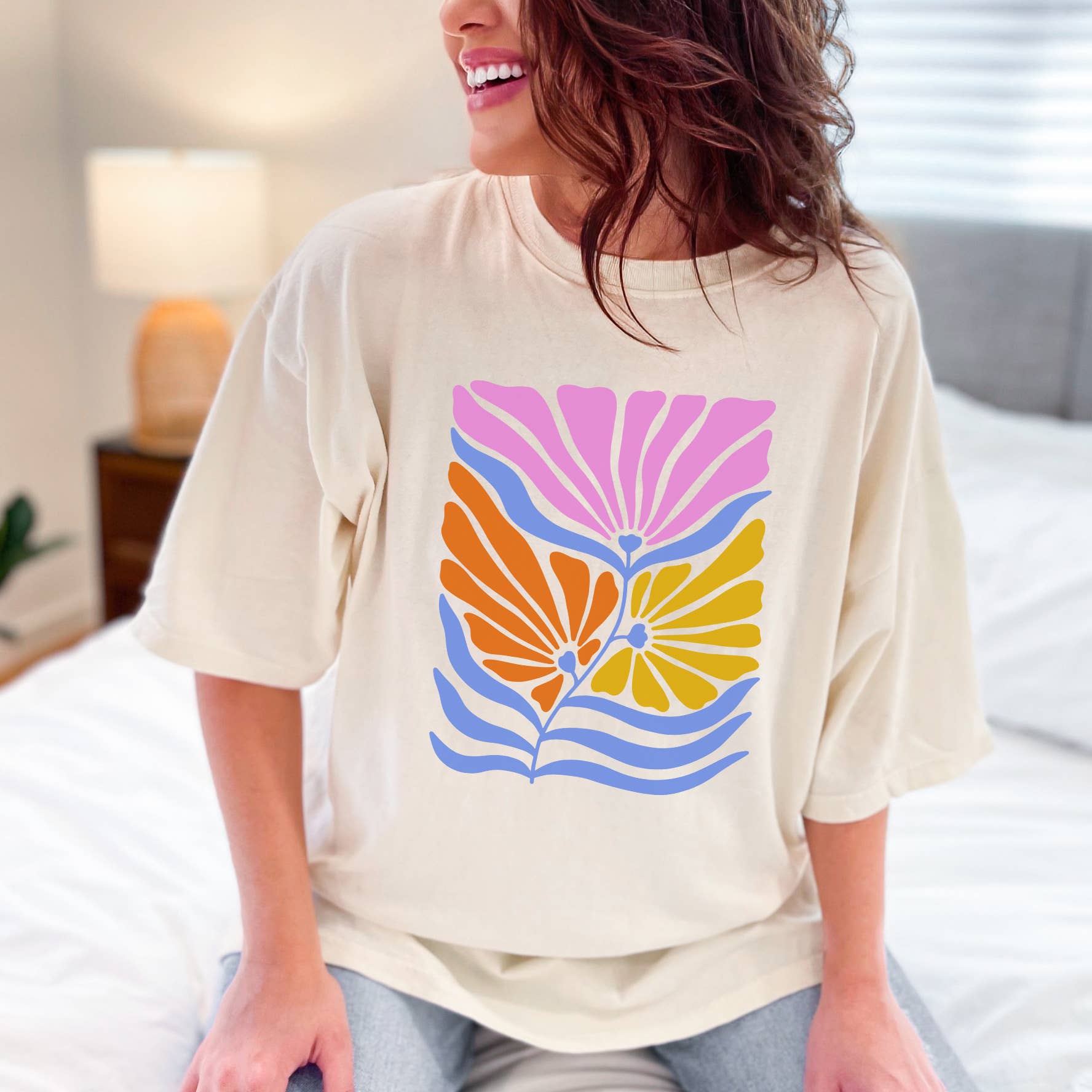 Bright Flowers Tee | Floral | Sizes S-2XL Hoodie, Sweatshirt | PodTeesHub.com