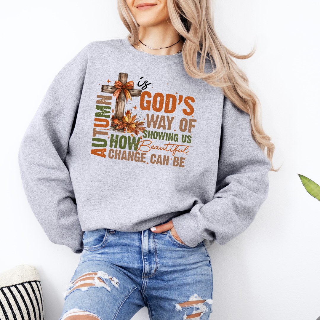 God's Way Fall Sweatshirt - Thanksgiving Sweatshirt - Fall T-Shirts, Hoodie | PodTeesHub.com