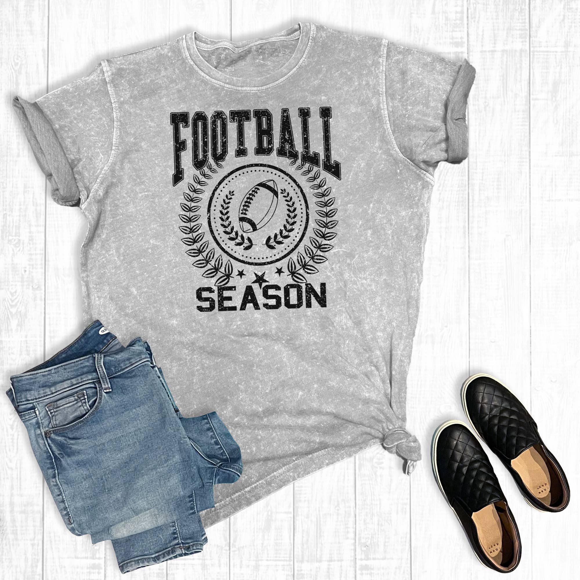 Football Season Mineral Wash Graphic Tee Hoodie, Sweatshirt | PodTeesHub.com